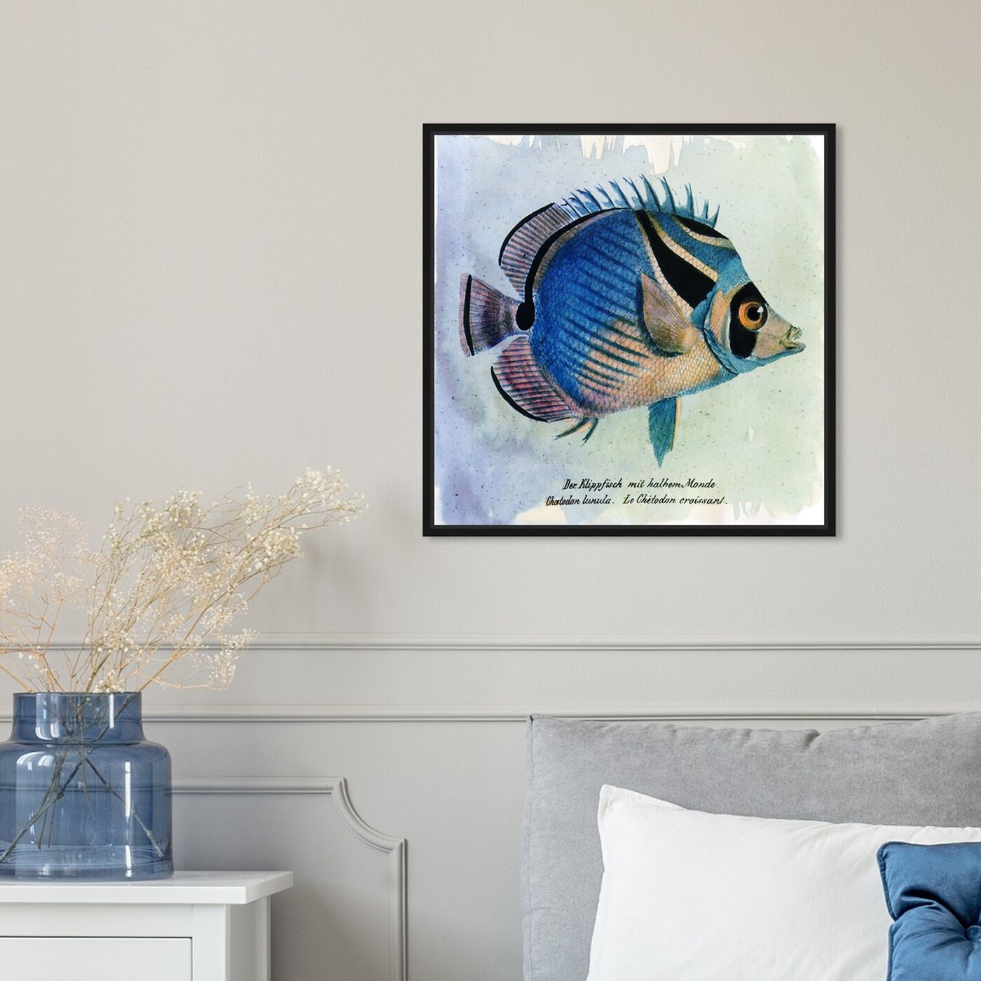 Hanging view of Croissant Fish featuring animals and sea animals art.