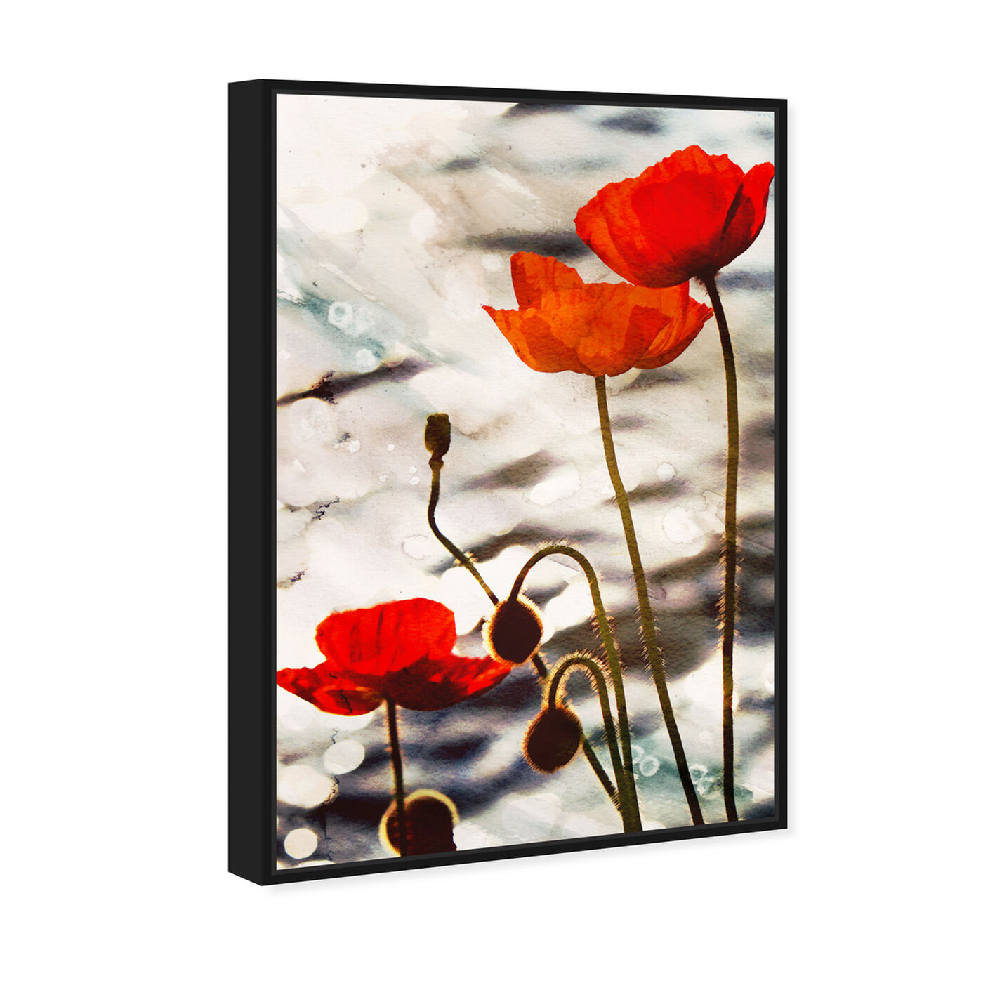 Angled view of Poppy Dusk featuring floral and botanical and florals art.