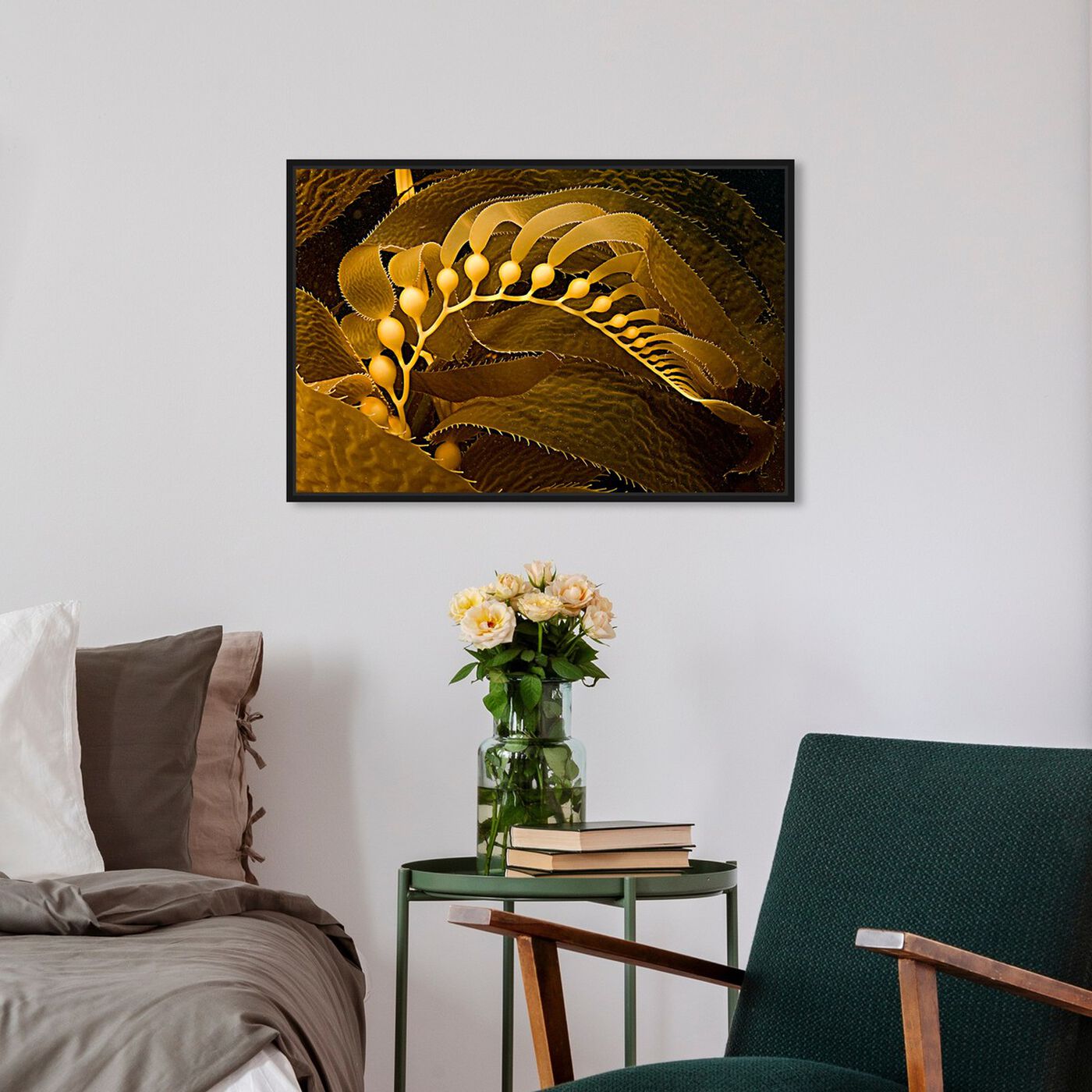 Hanging view of Giant Kelp by David Fleetham featuring nautical and coastal and marine life art.