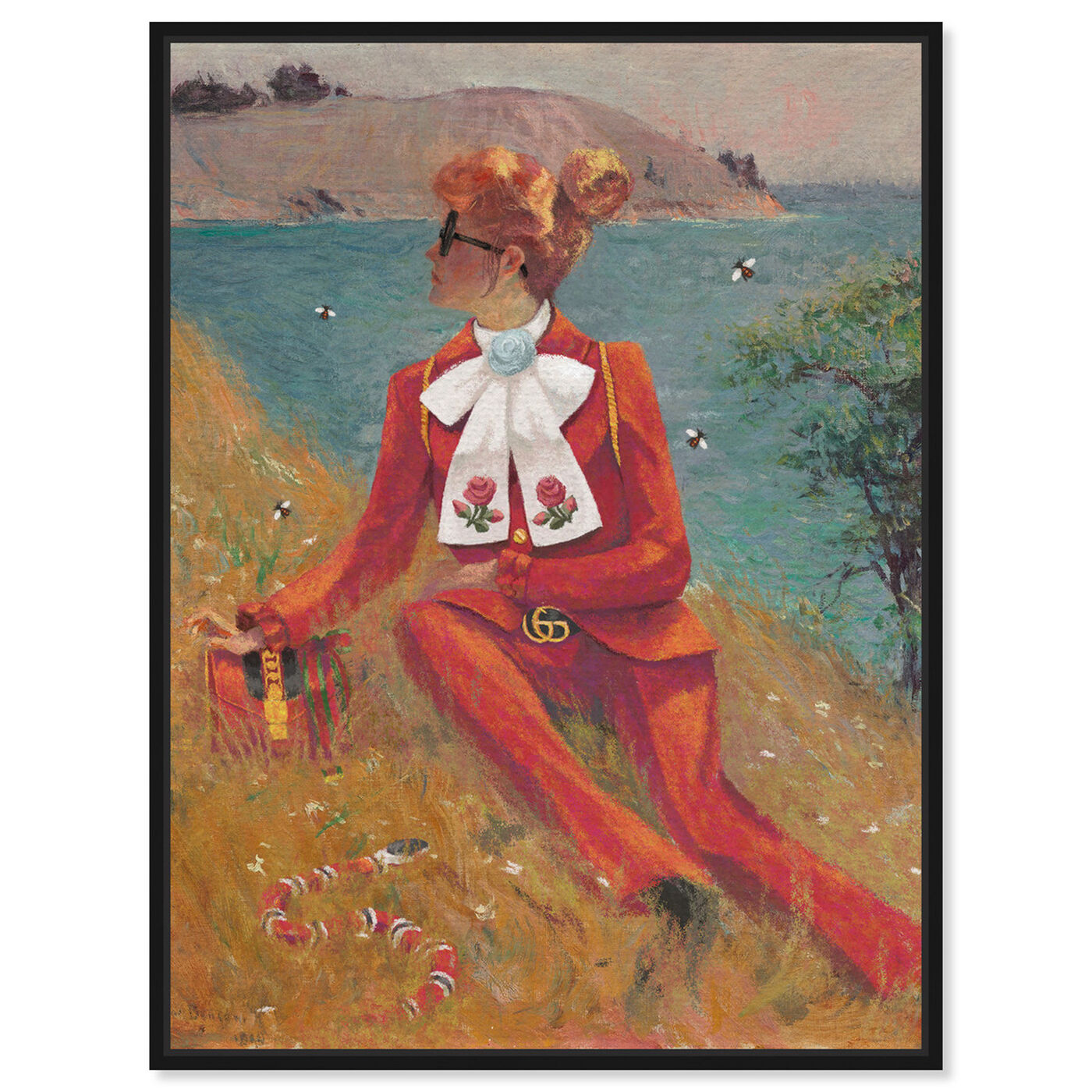 Front view of Woman in Red featuring fashion and glam and outfits art.