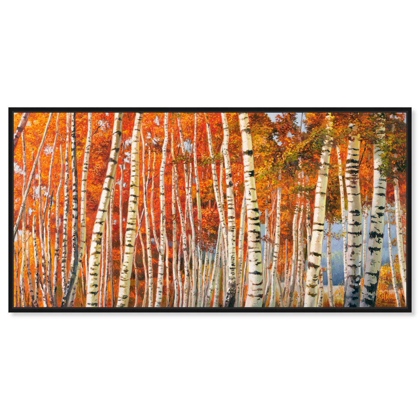 Front view of SAI - Fall Leaf Tree's featuring nature and landscape and forest landscapes art.