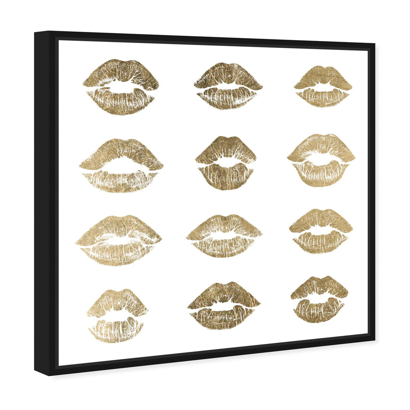 Angled view of 24k Kisses featuring fashion and glam and lips art.