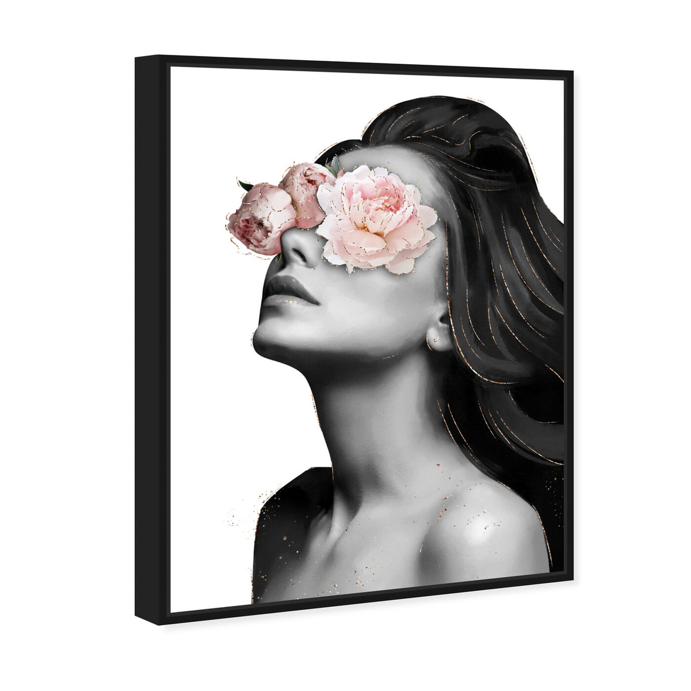 Angled view of Floral Beauty VI featuring floral and botanical and florals art.