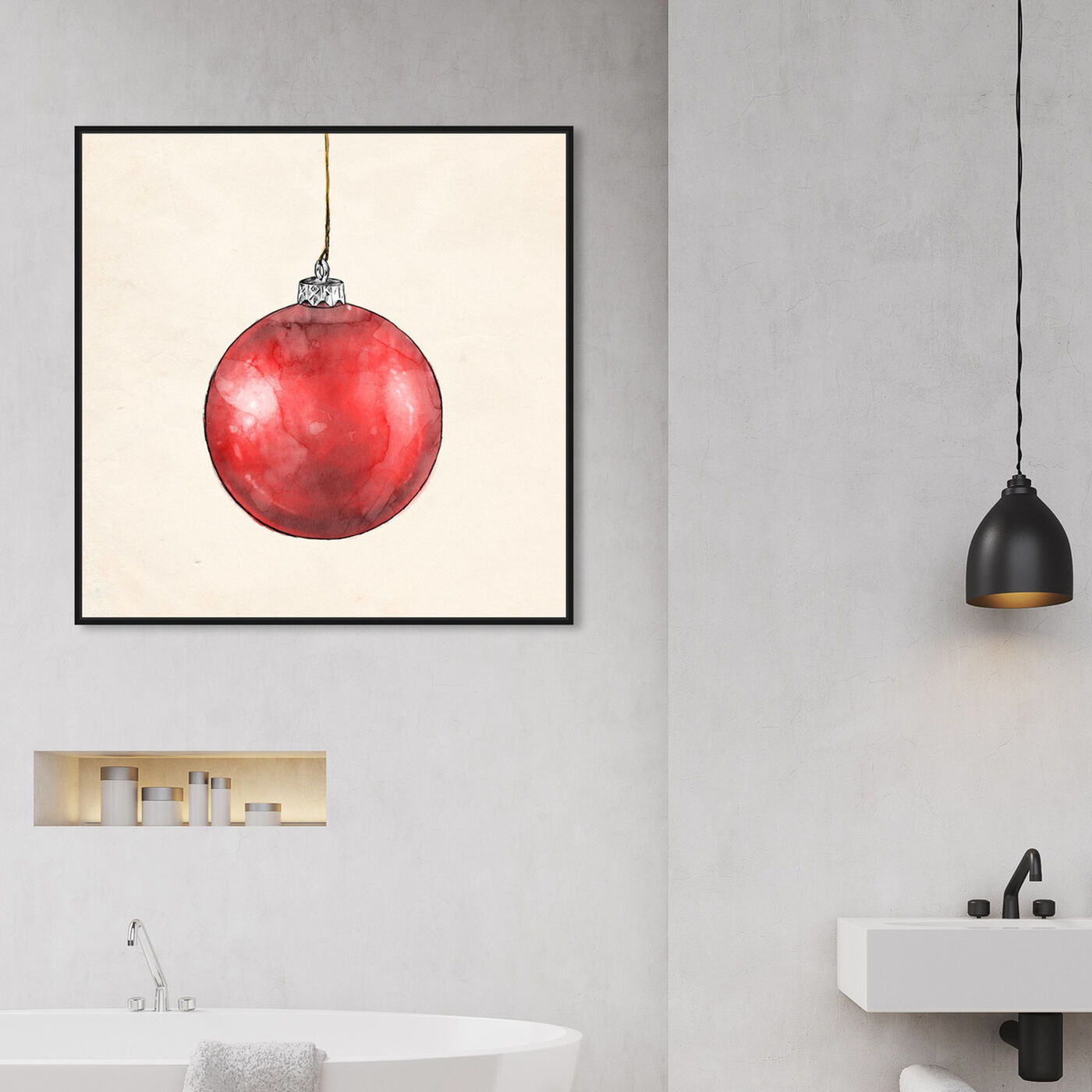Hanging view of Red Season Dream featuring holiday and seasonal and holidays art.