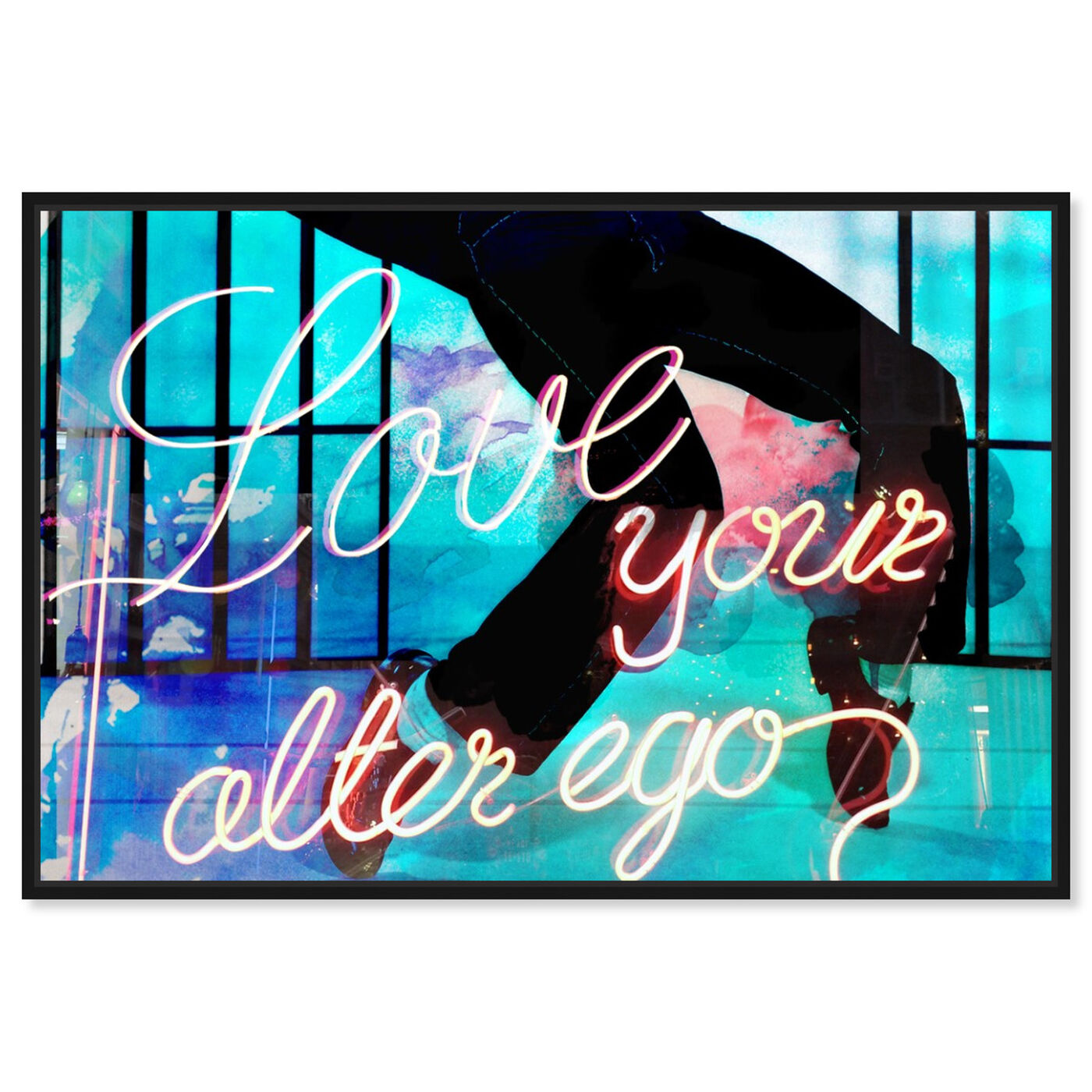 Front view of Love Your Alter Ego featuring typography and quotes and love quotes and sayings art.