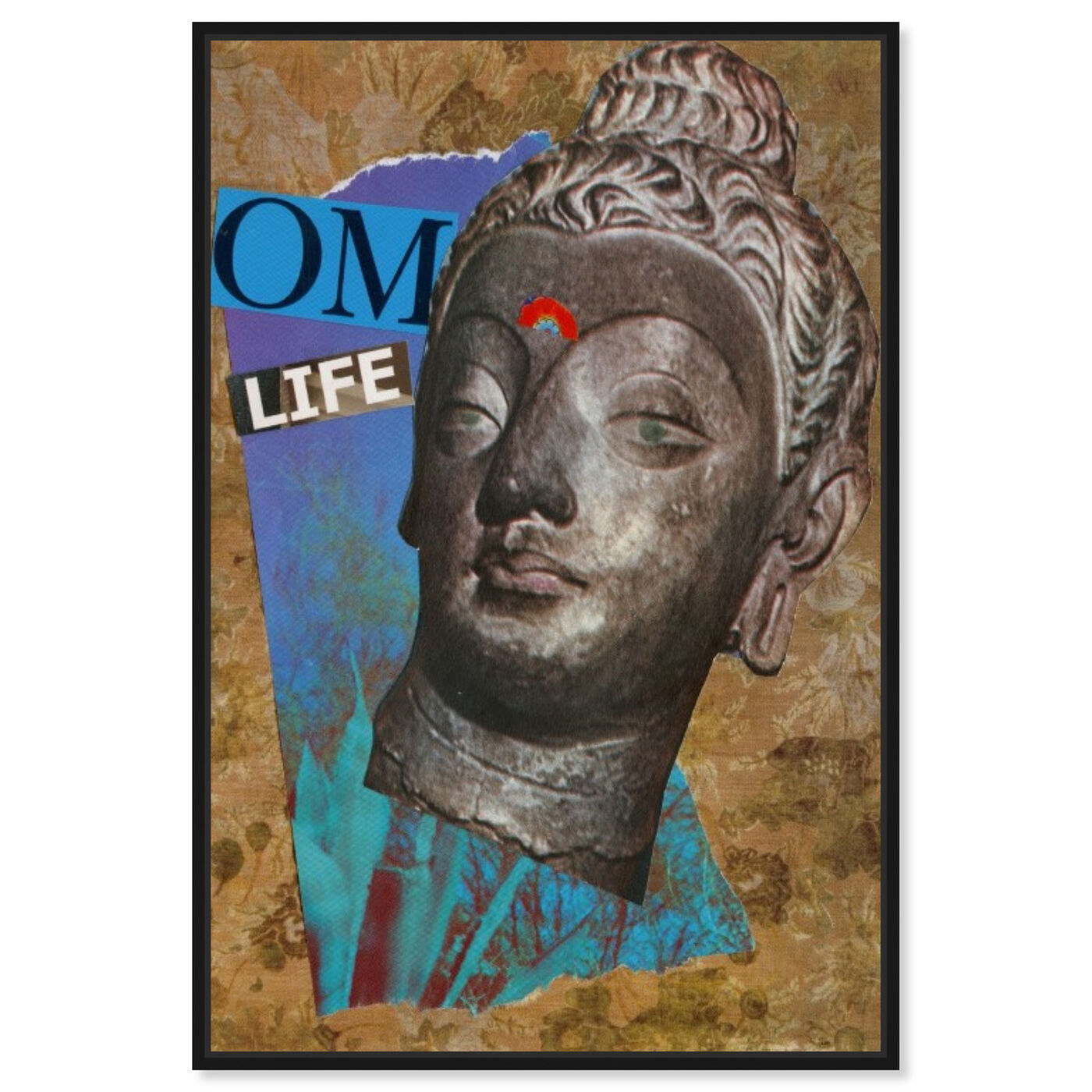 Front view of Om by Anne Wadsworth featuring symbols and objects and mystic symbols art.