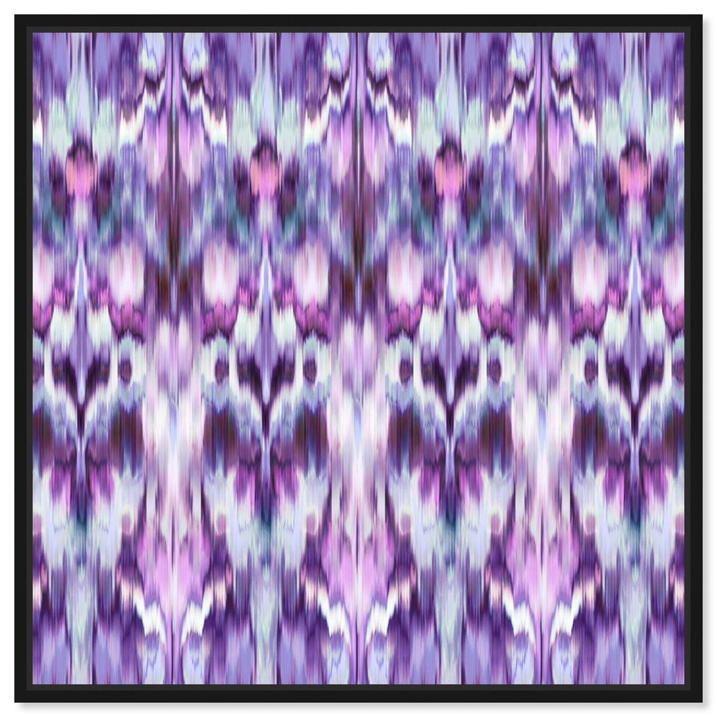 Front view of Le Violetera Ikat featuring abstract and patterns art.