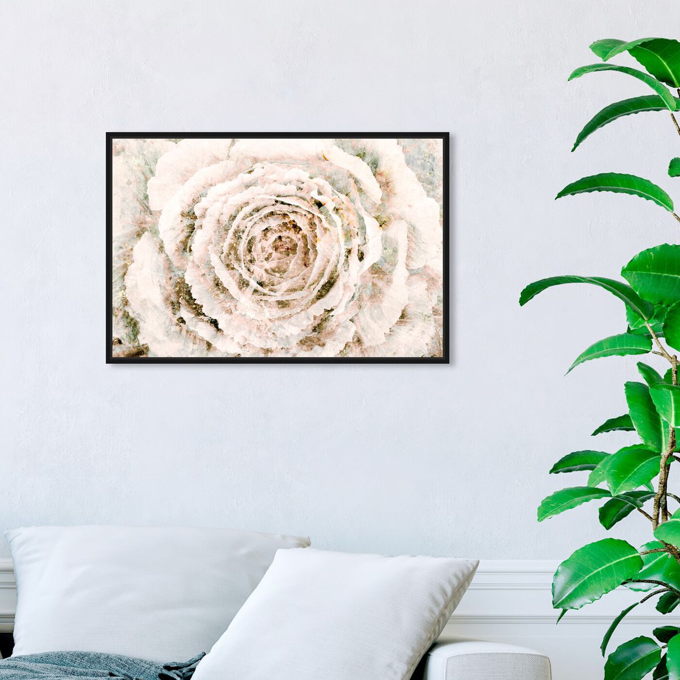 Hanging view of Brown Winter Flower featuring floral and botanical and florals art.