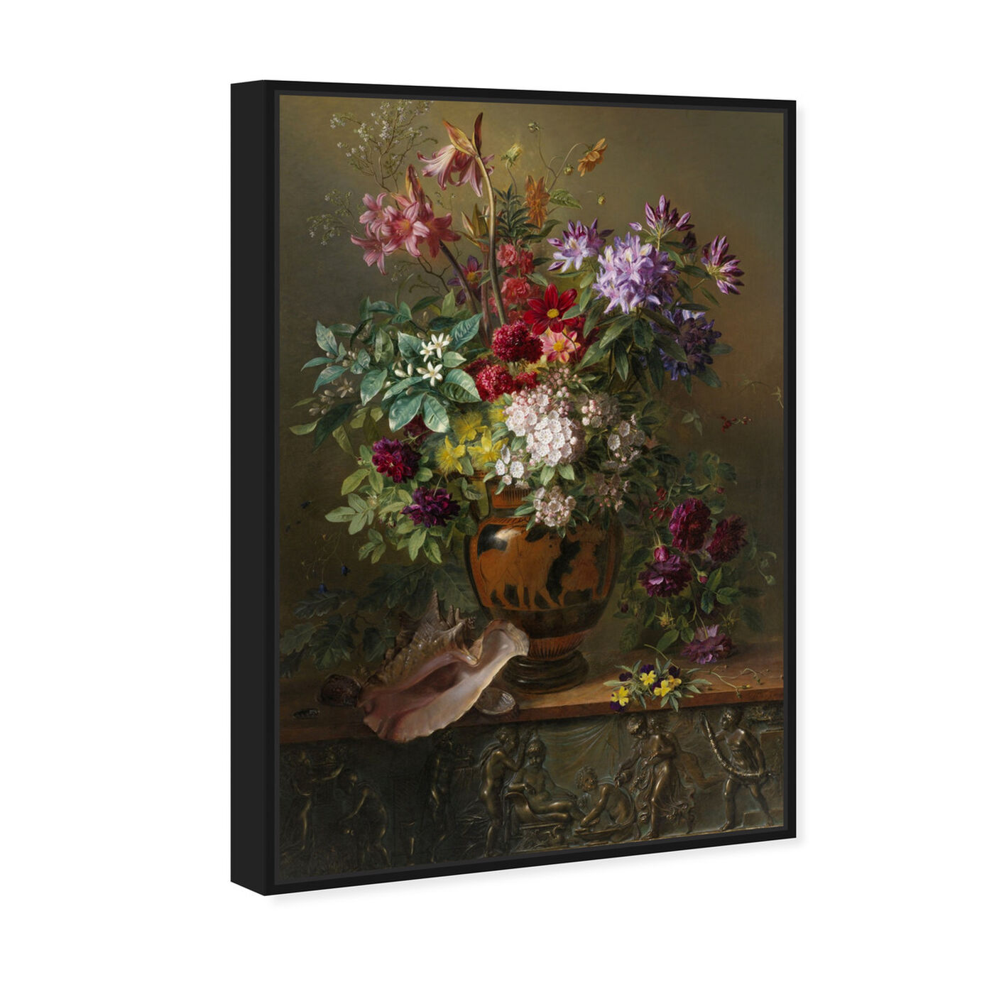 Angled view of Flower Arrangement VII - The Art Cabinet featuring floral and botanical and florals art.