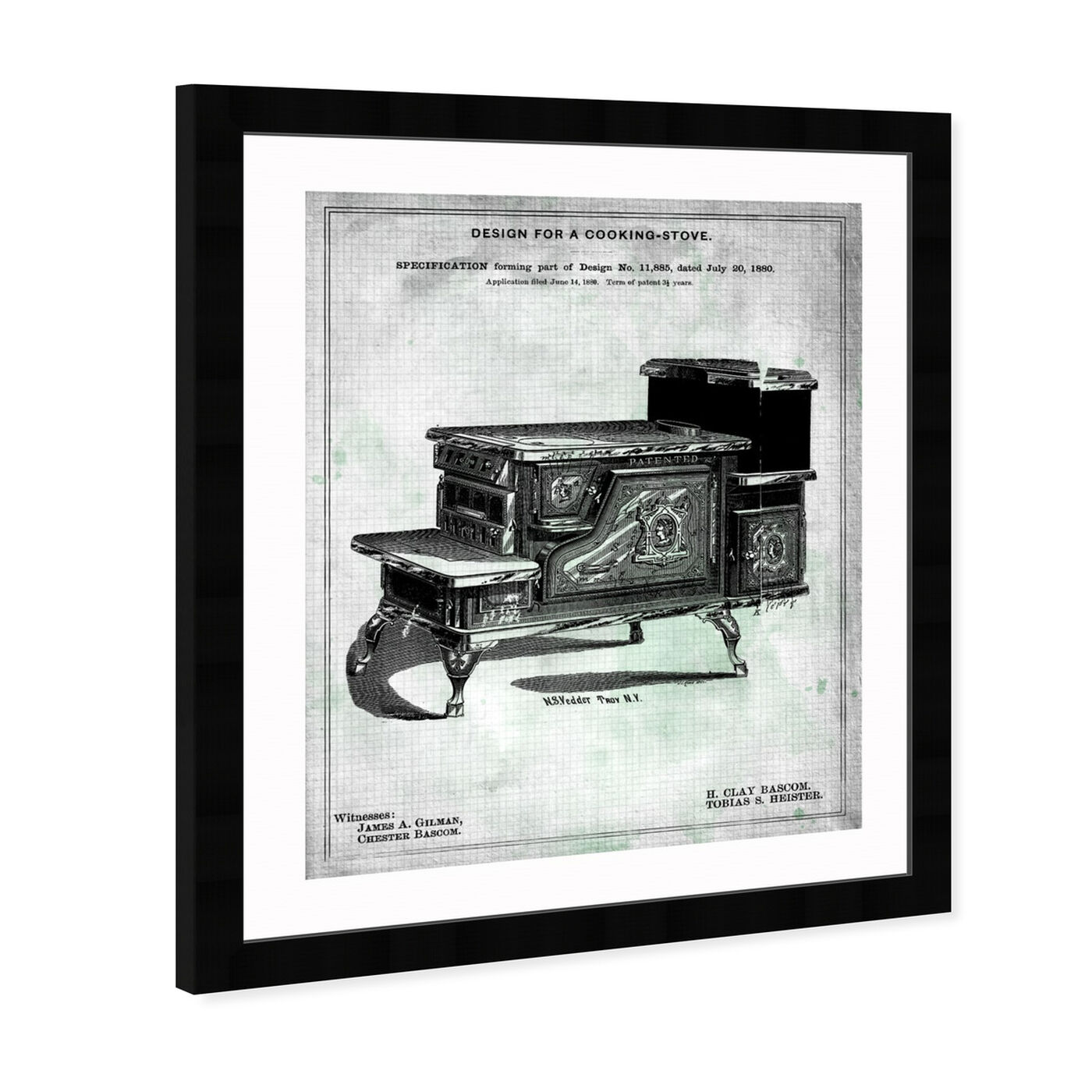 Angled view of Design for a Cooking-Stove 1880 featuring food and cuisine and kitchen art.