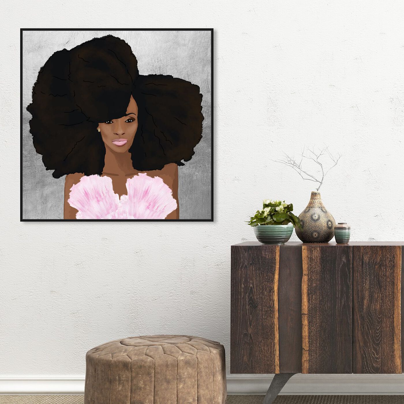 Hanging view of Hair and Makeup featuring fashion and glam and portraits art.