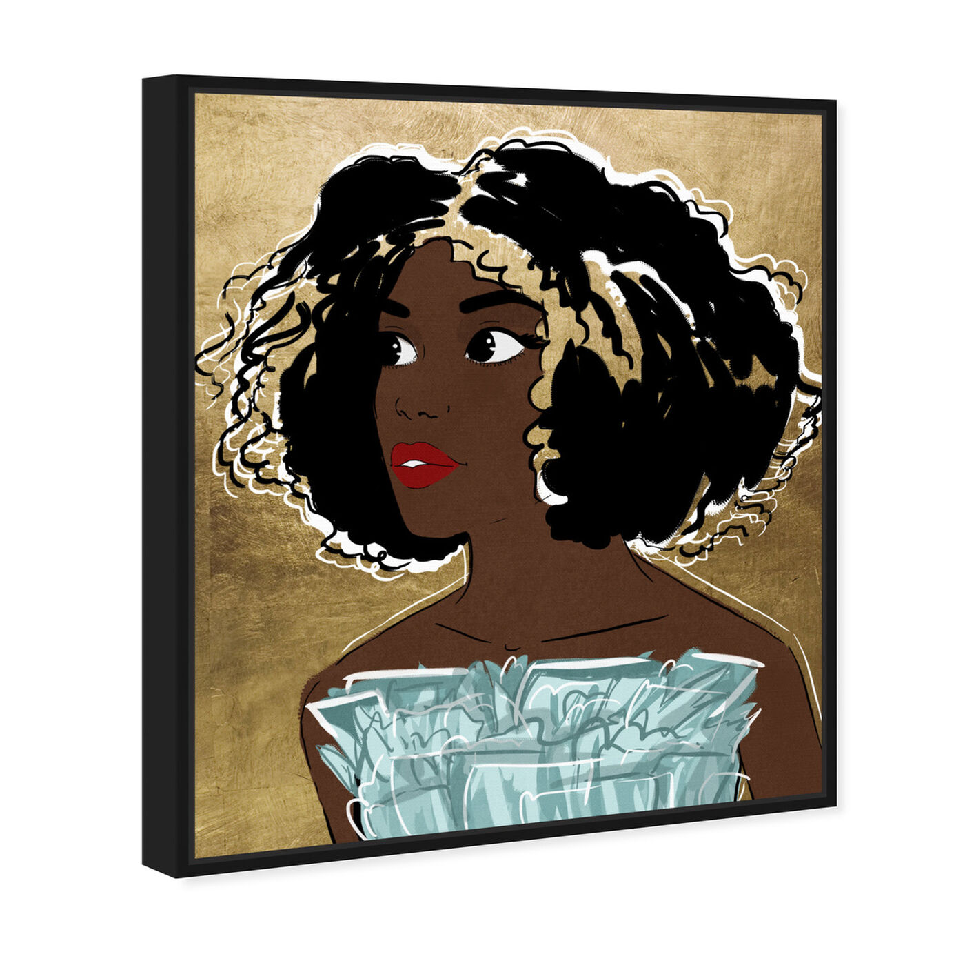 Angled view of Golden Babe featuring people and portraits and portraits art.