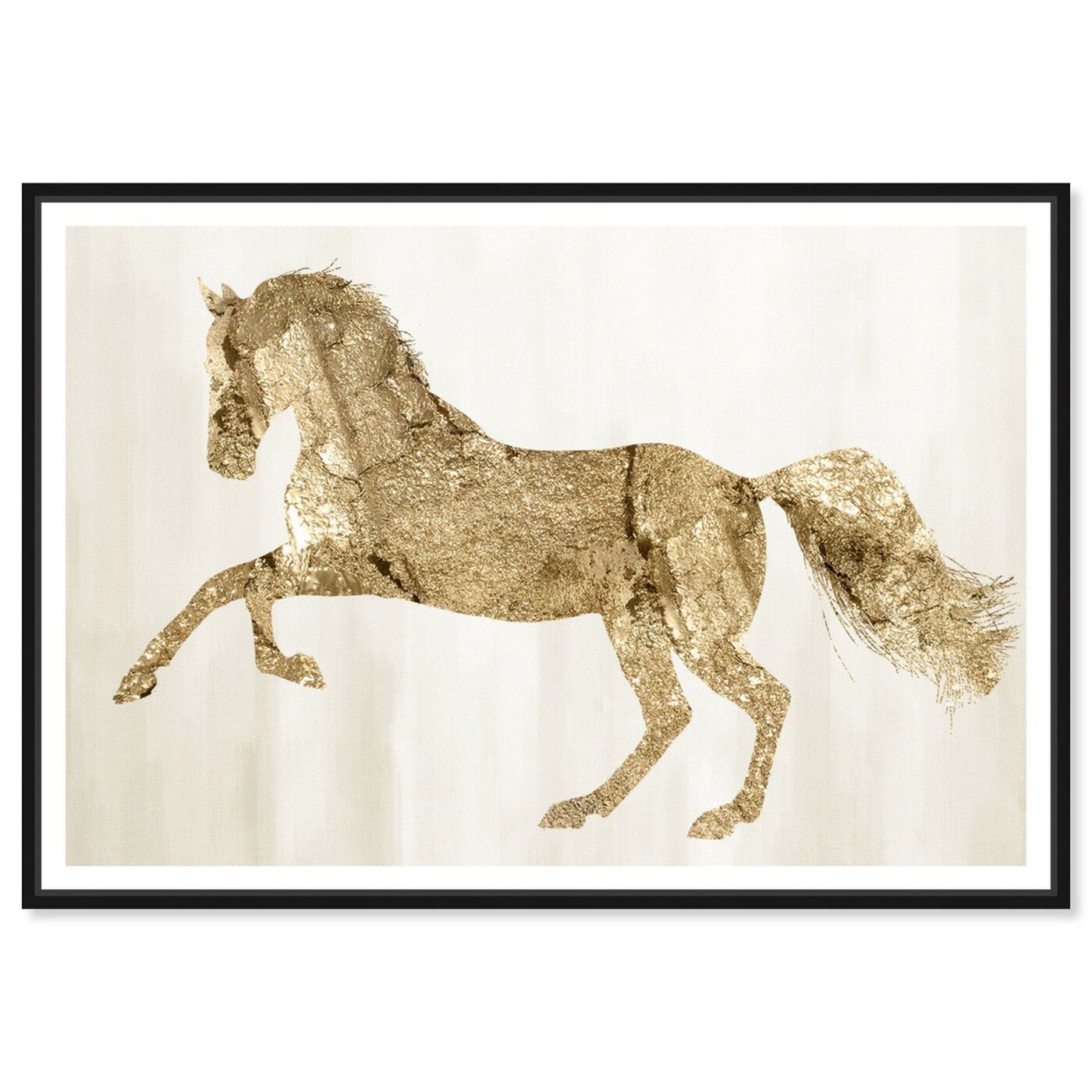 Front view of Gold Wild and Free featuring animals and farm animals art.