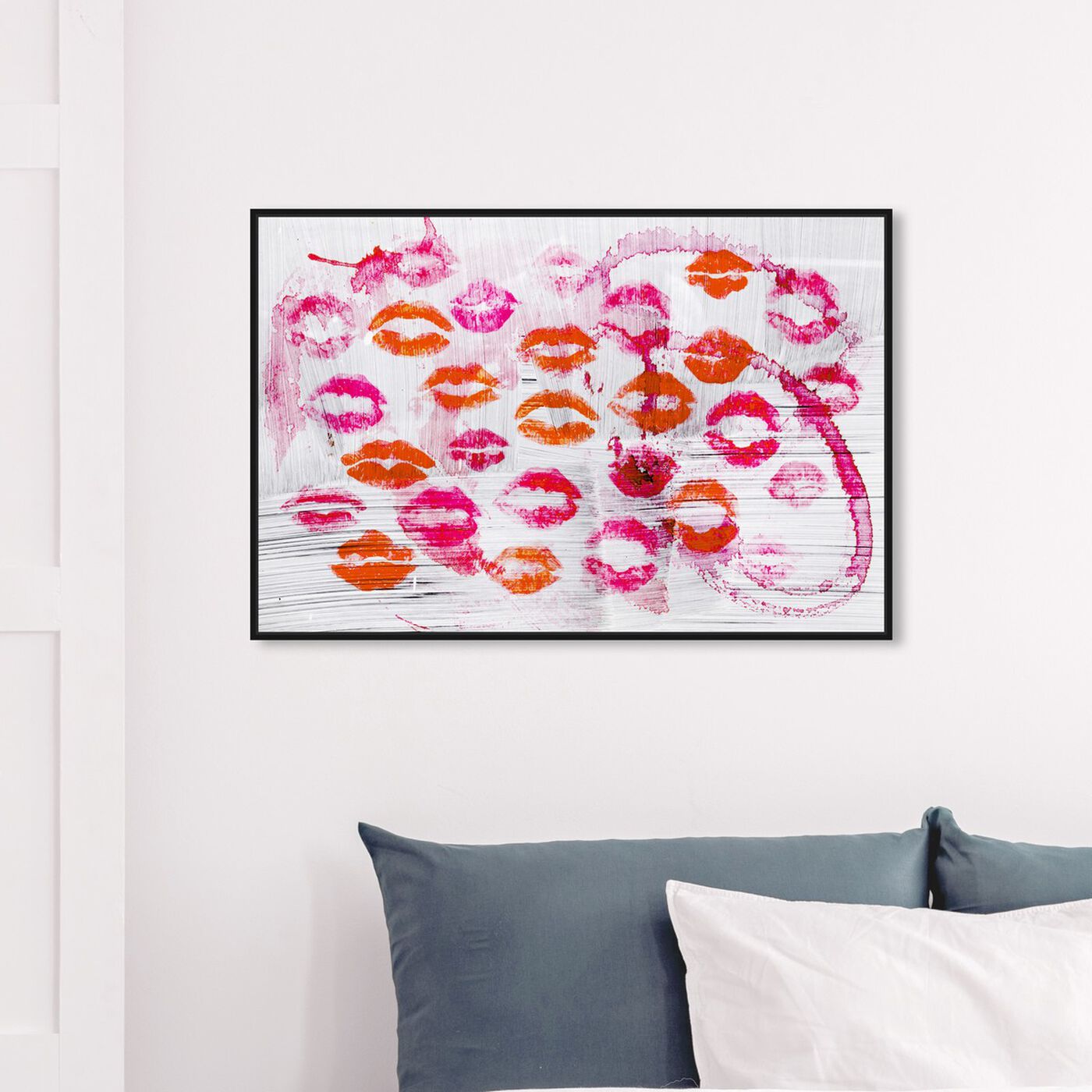 Hanging view of Too Much Wine featuring fashion and glam and lips art.