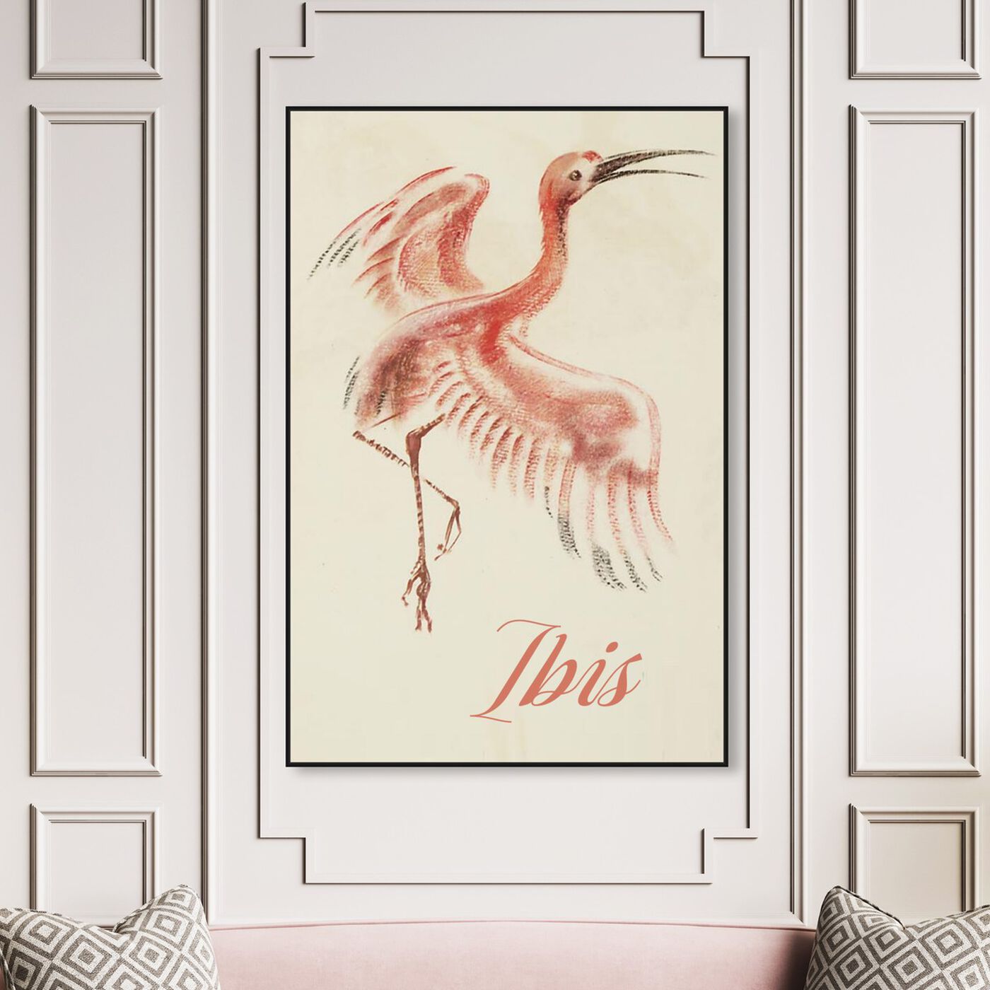 Hanging view of Ibis featuring animals and birds art.