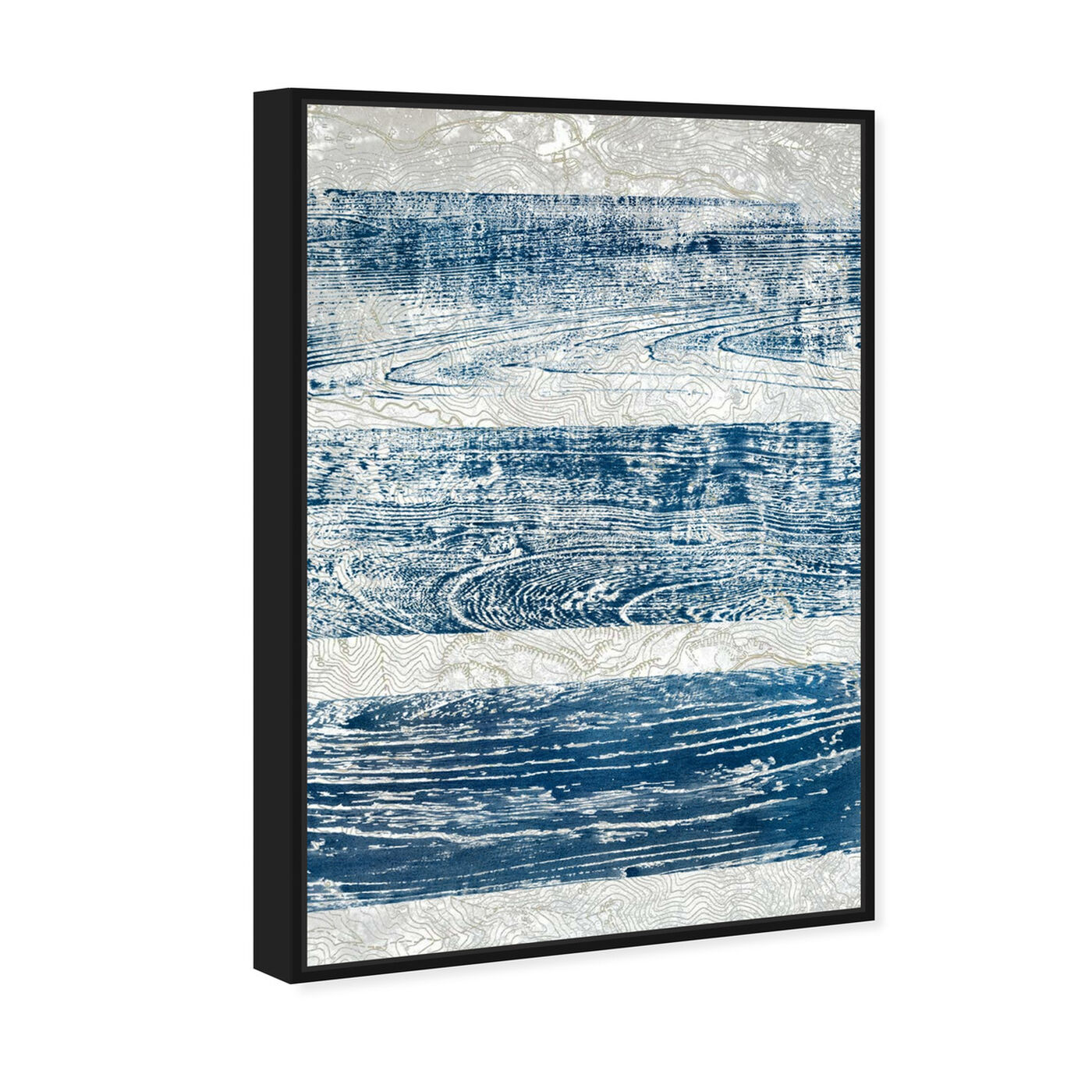 Angled view of Trails From The Blue - Signature Collection featuring abstract and paint art.