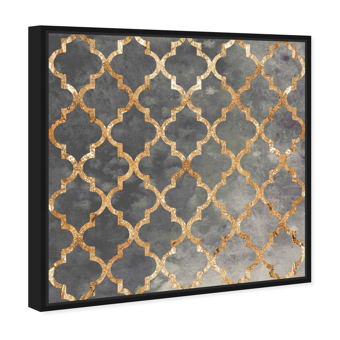 Angled view of Arabesque Gold featuring abstract and patterns art.