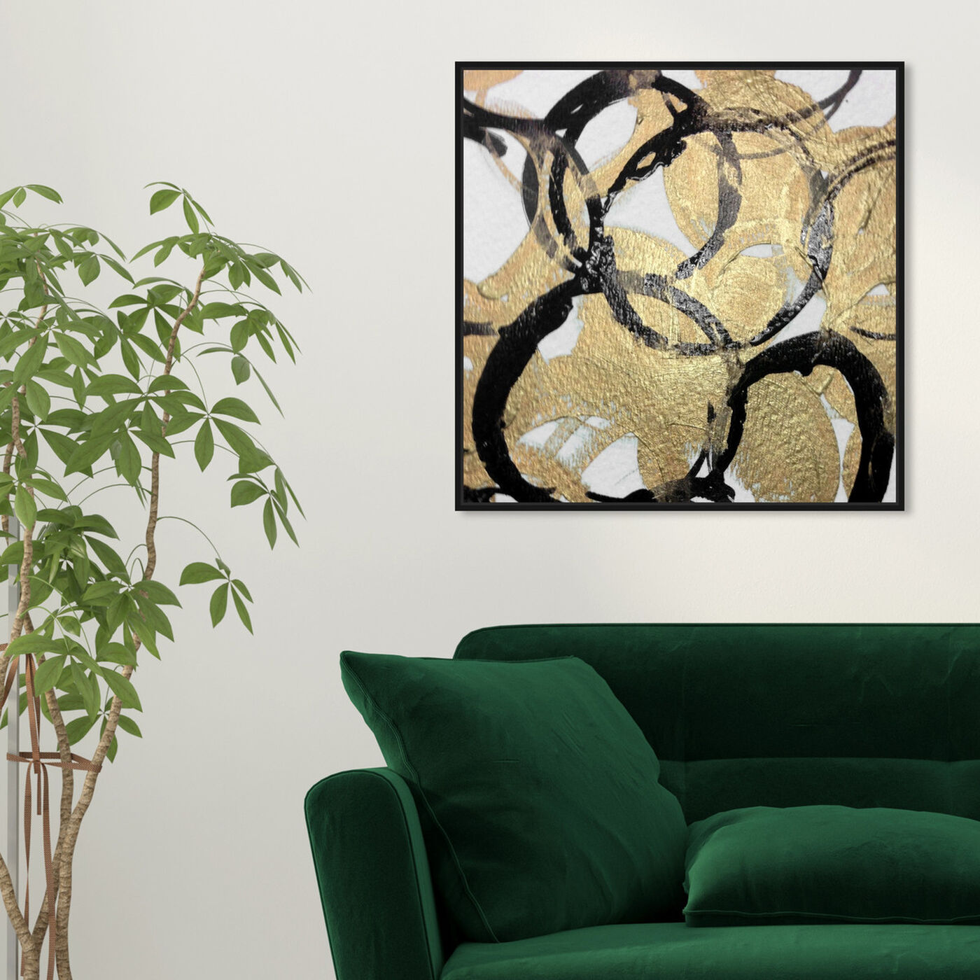 Hanging view of Carmina featuring abstract and shapes art.
