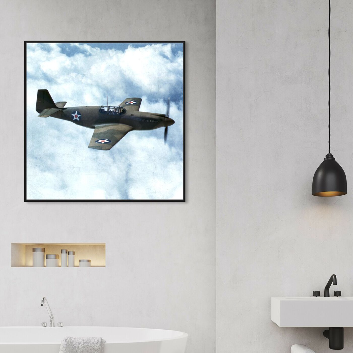 Hanging view of Airplanes 4 featuring transportation and airplanes art.
