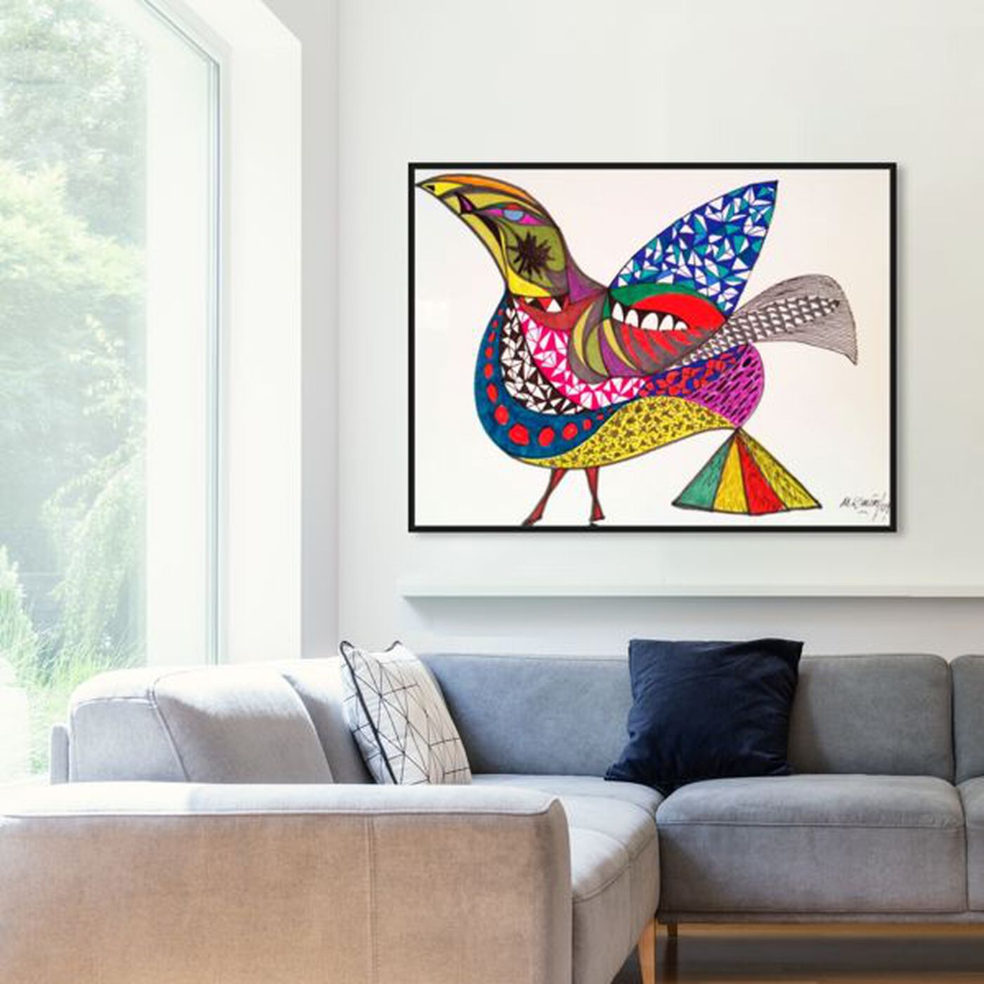 Hanging view of Bird featuring animals and birds art.