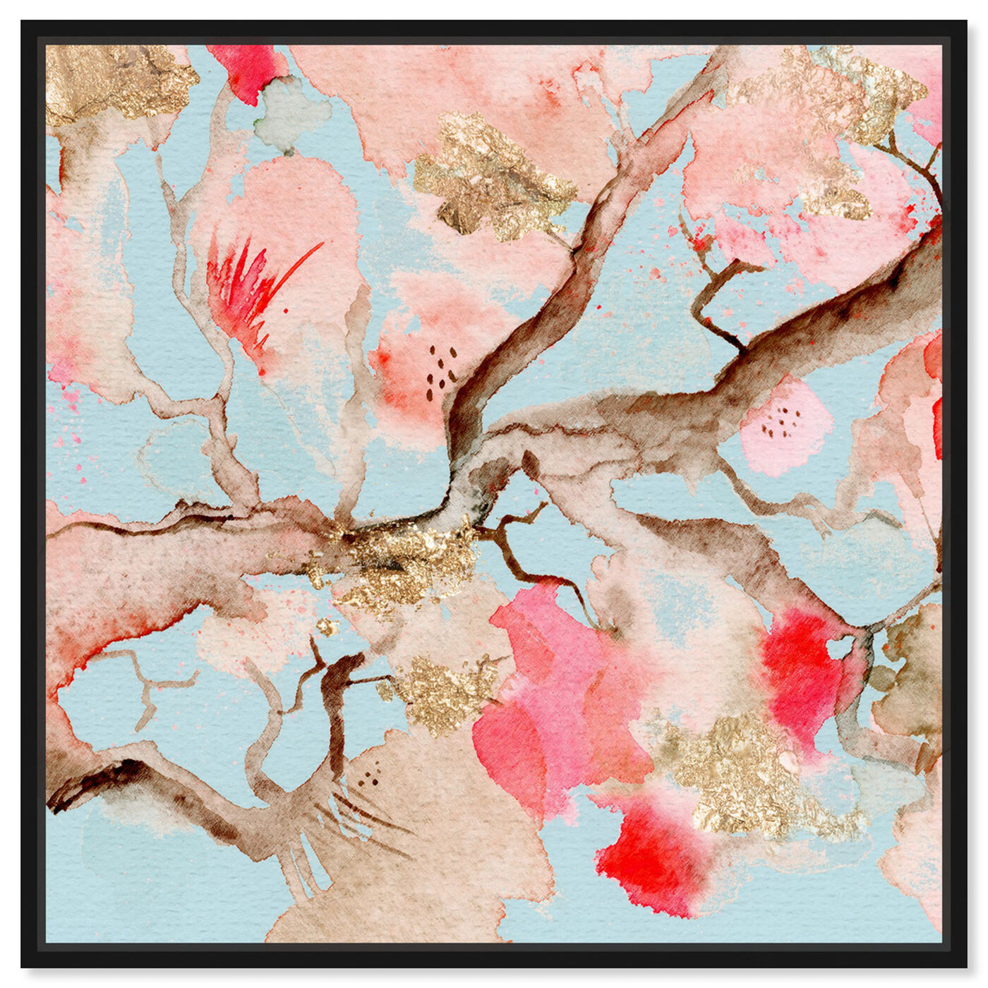 Front view of Under The Blossoms and Sky featuring floral and botanical and florals art.