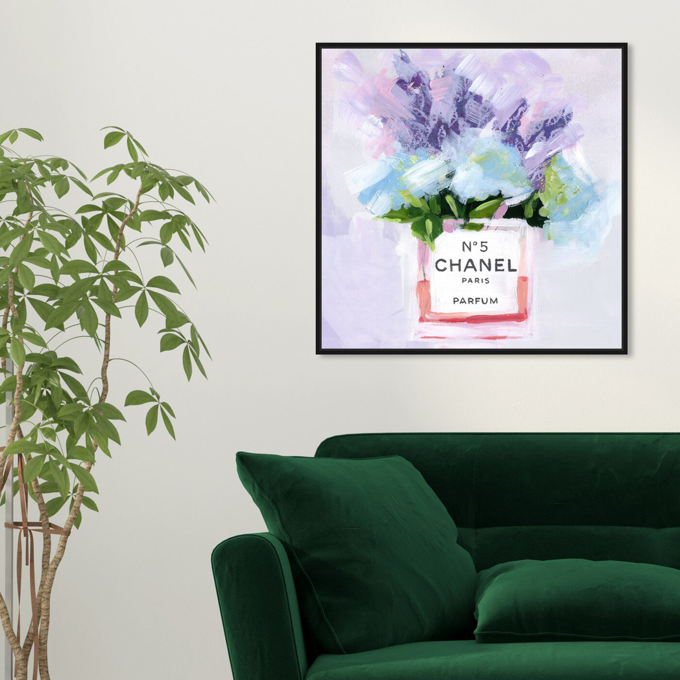 Hanging view of Paris N5 II featuring floral and botanical and florals art.
