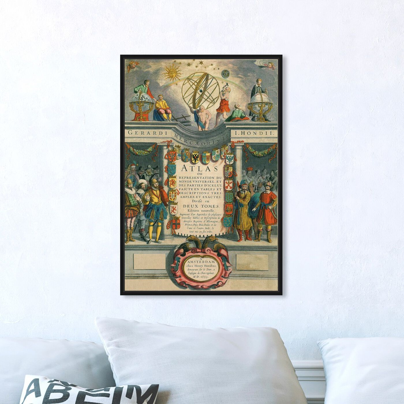 Hanging view of Atlas Monde featuring classic and figurative and renaissance art.