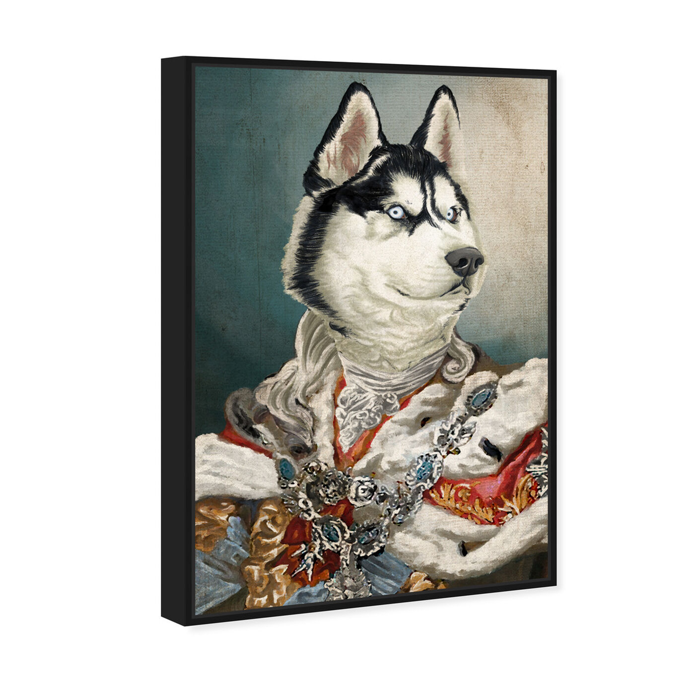 Angled view of Royal Husky featuring animals and dogs and puppies art.