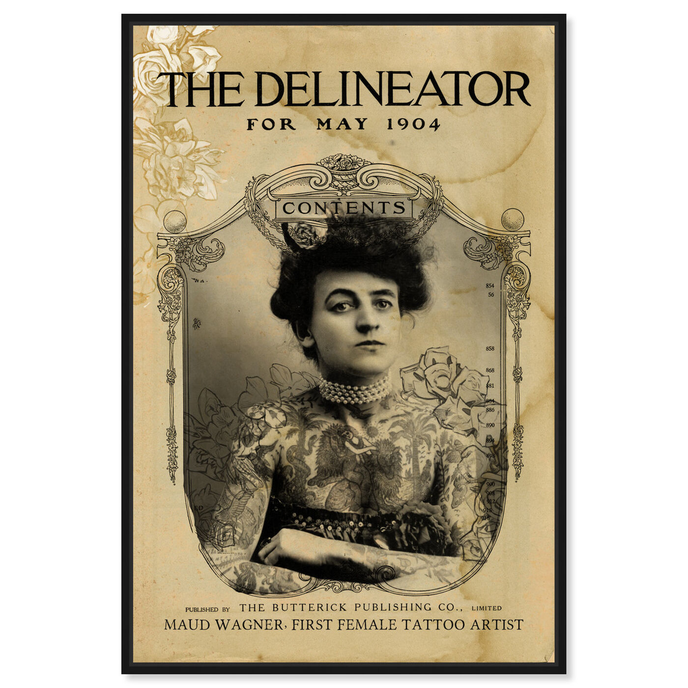 Front view of The Delineator featuring people and portraits and portraits art.