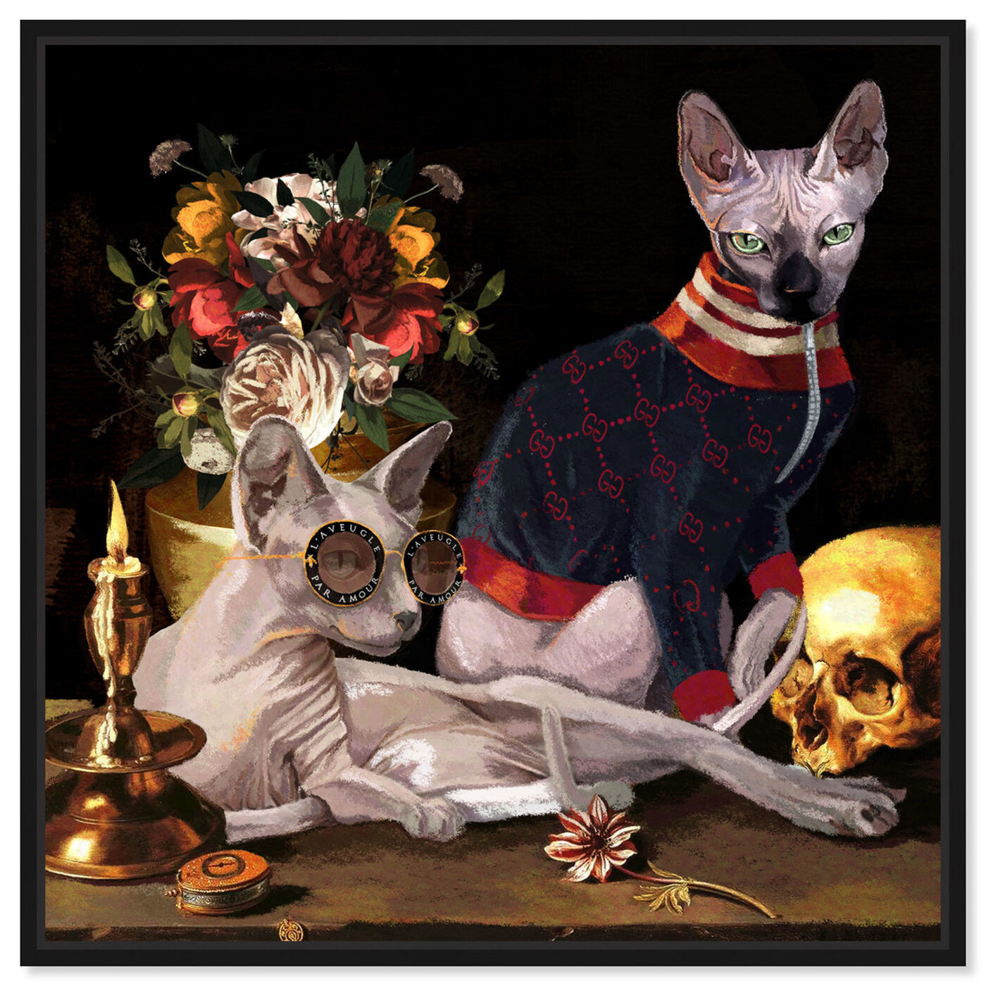 Front view of Vanitas Icons featuring animals and cats and kitties art.