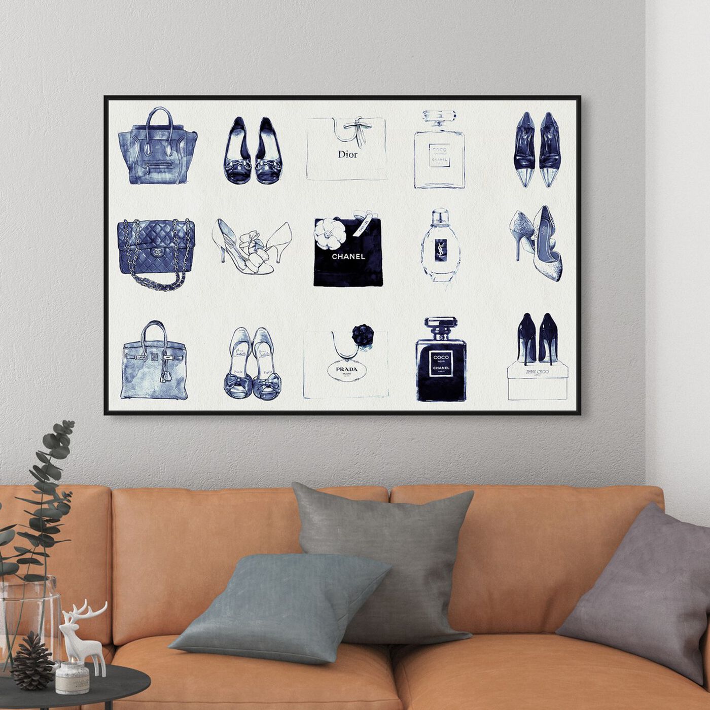 Hanging view of Fashion Chart Pen Notes featuring fashion and glam and handbags art.