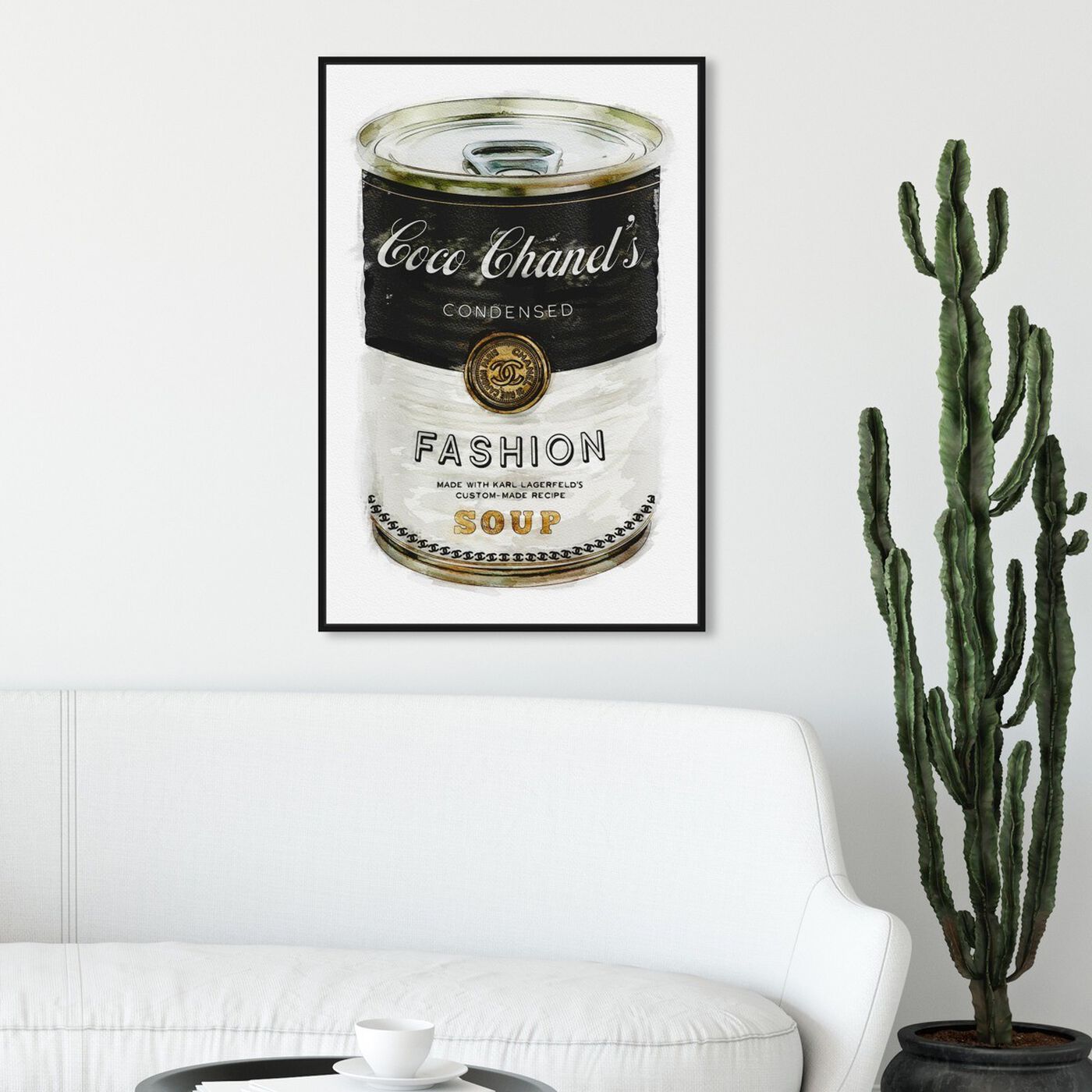Monogram Soup Can  Fashion and Glam Wall Art by The Oliver Gal
