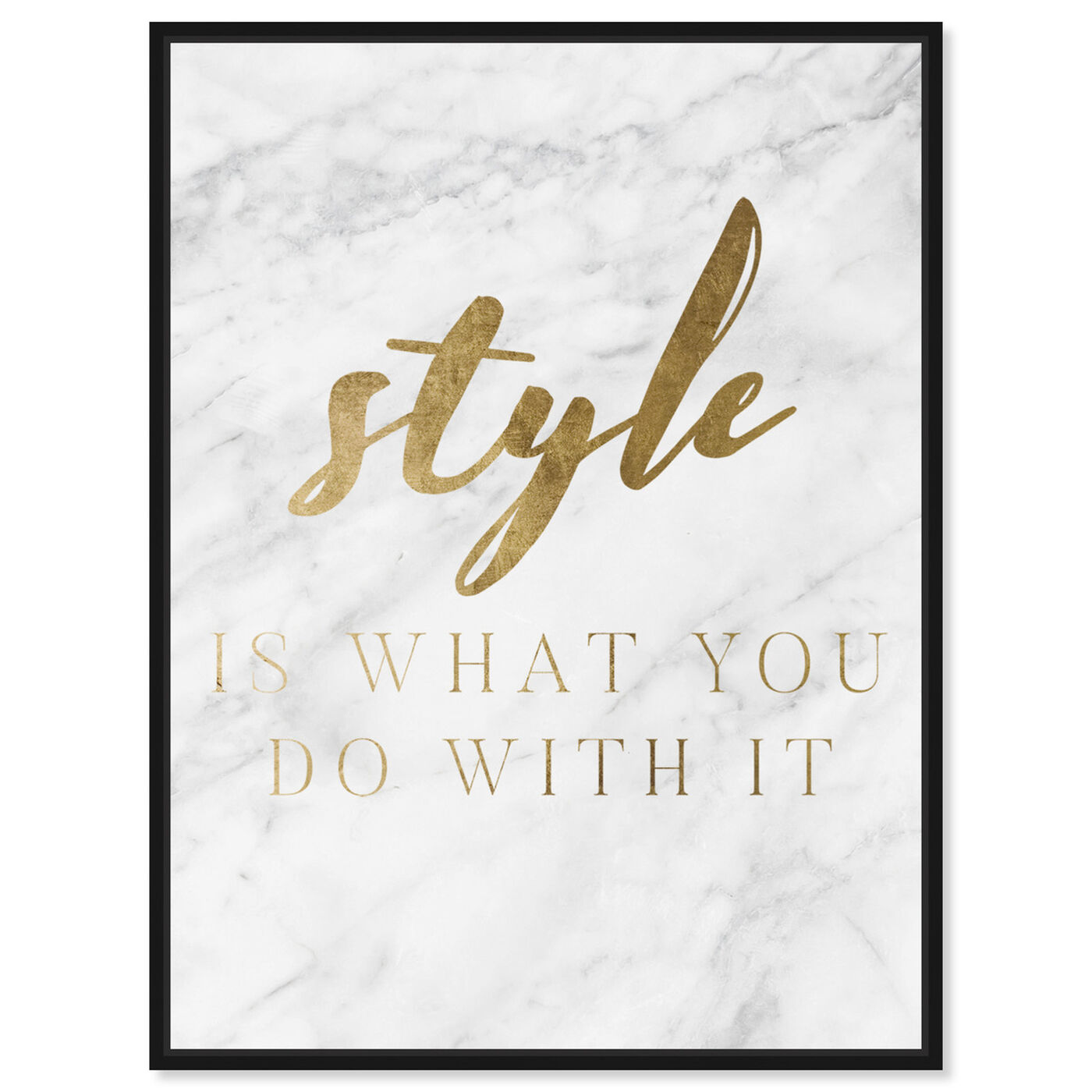 Front view of Style Is What You Do featuring typography and quotes and fashion quotes and sayings art.
