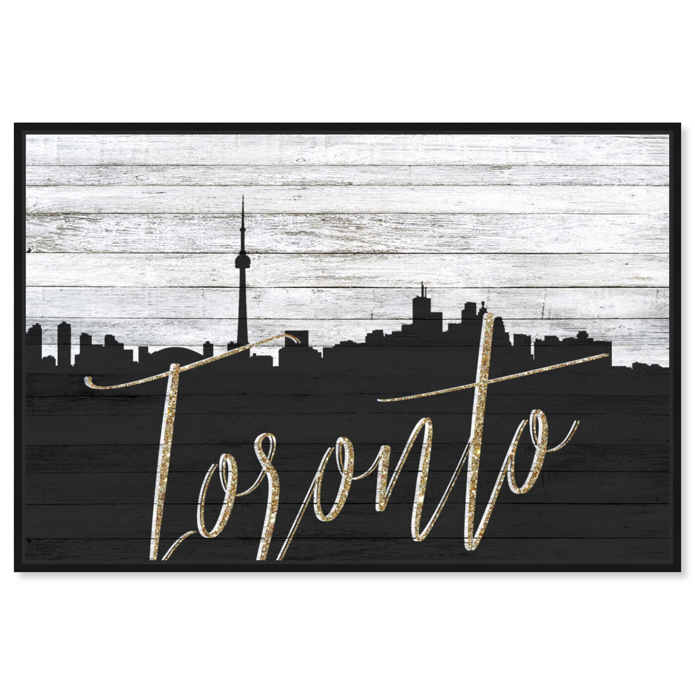 Front view of Toronto Skyline featuring cities and skylines and north american cities art.
