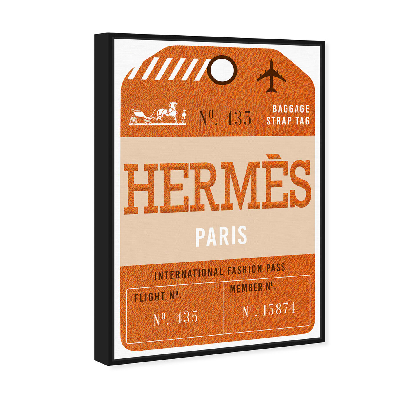 Angled view of Paris Fashion Luggage Tag featuring fashion and glam and lifestyle art.