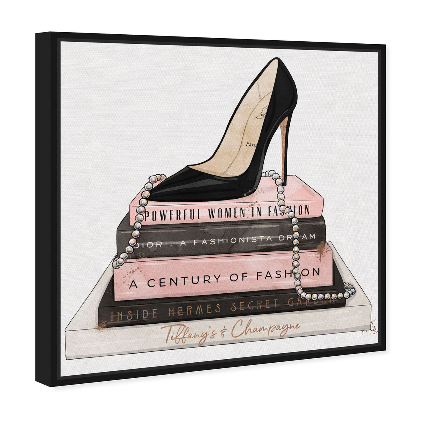 Oliver Gal Shoes On The Top And Books Set, Bow Stilettos And Books