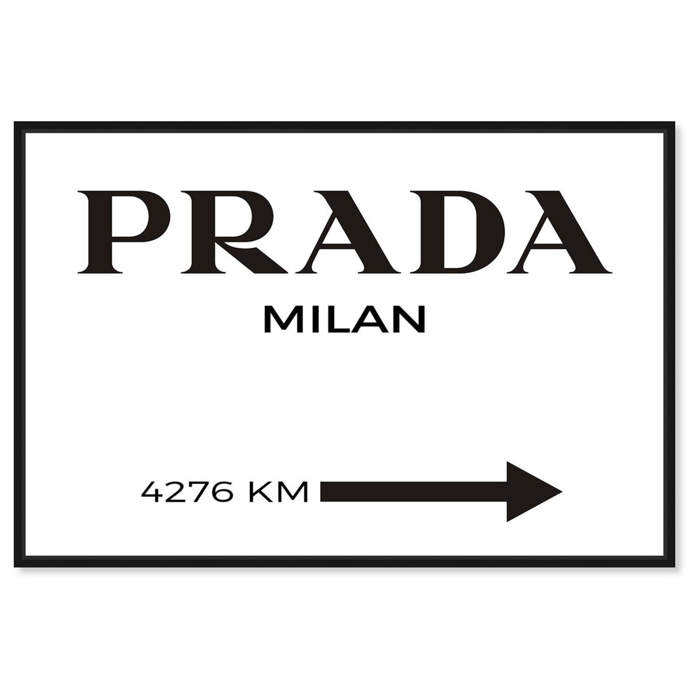 Front view of Milan Minimalist featuring fashion and glam and road signs art.