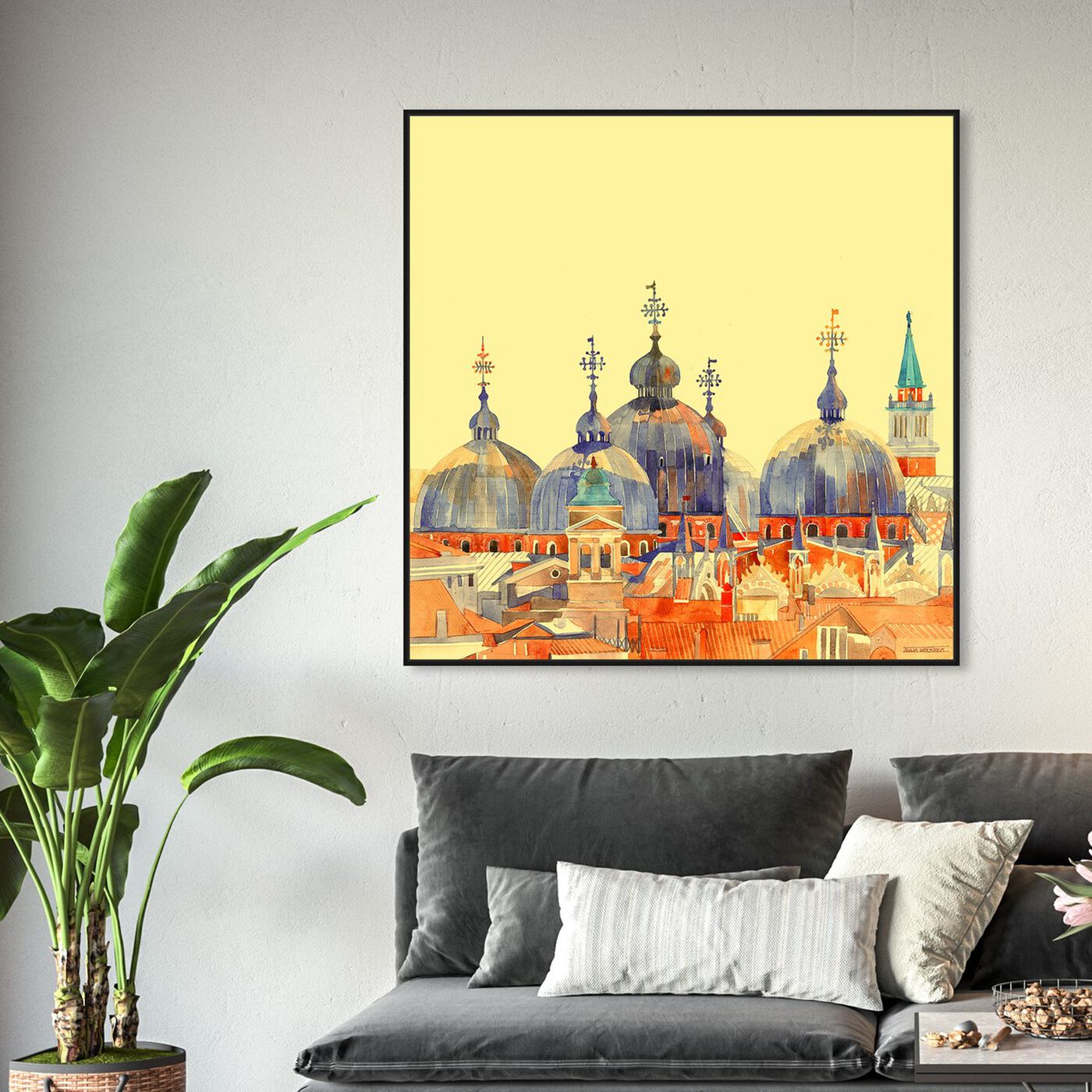 Hanging view of Maja Wronska - Rooftop City Scape featuring cities and skylines and world cities art.
