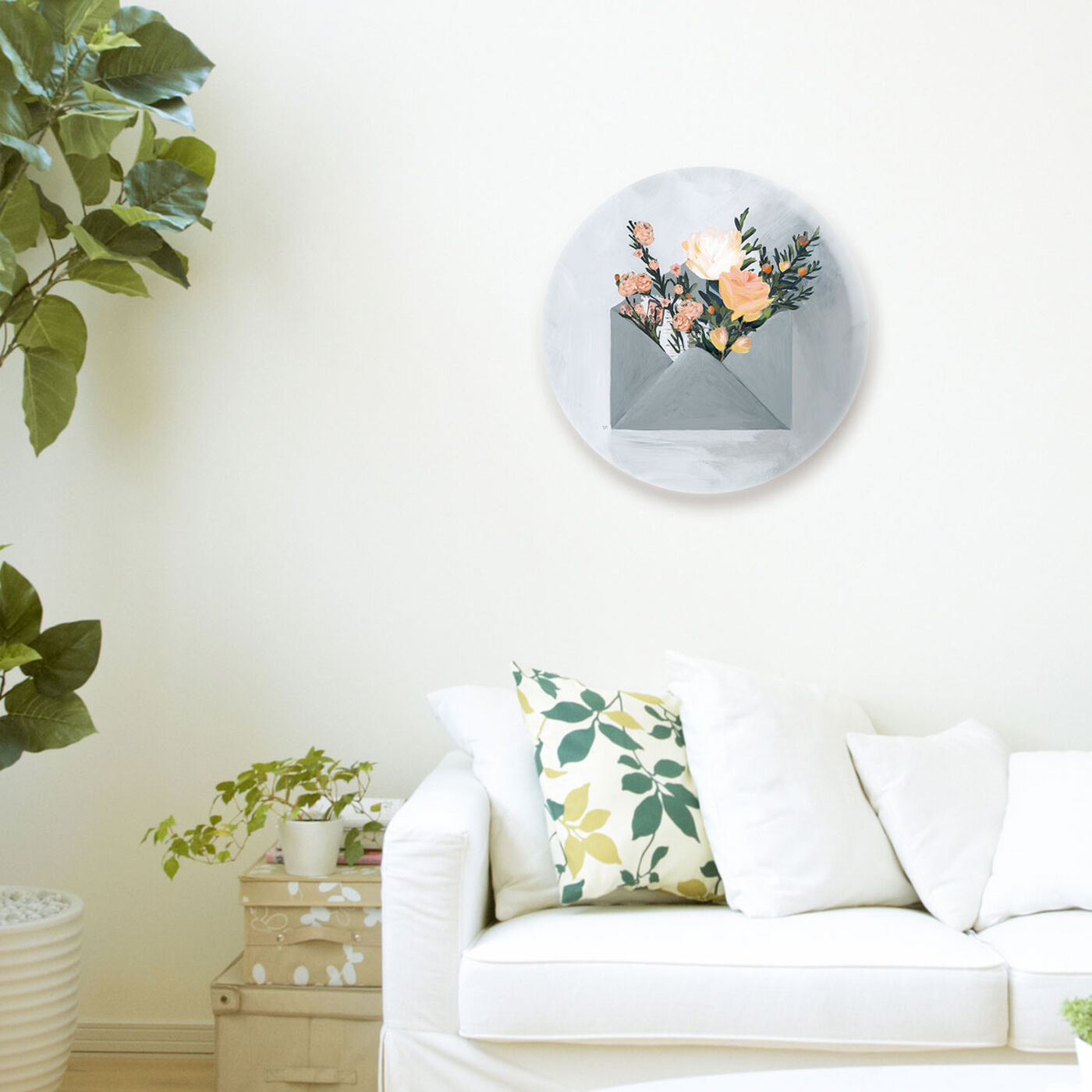 Hanging view of Sending More Love featuring floral and botanical and florals art.
