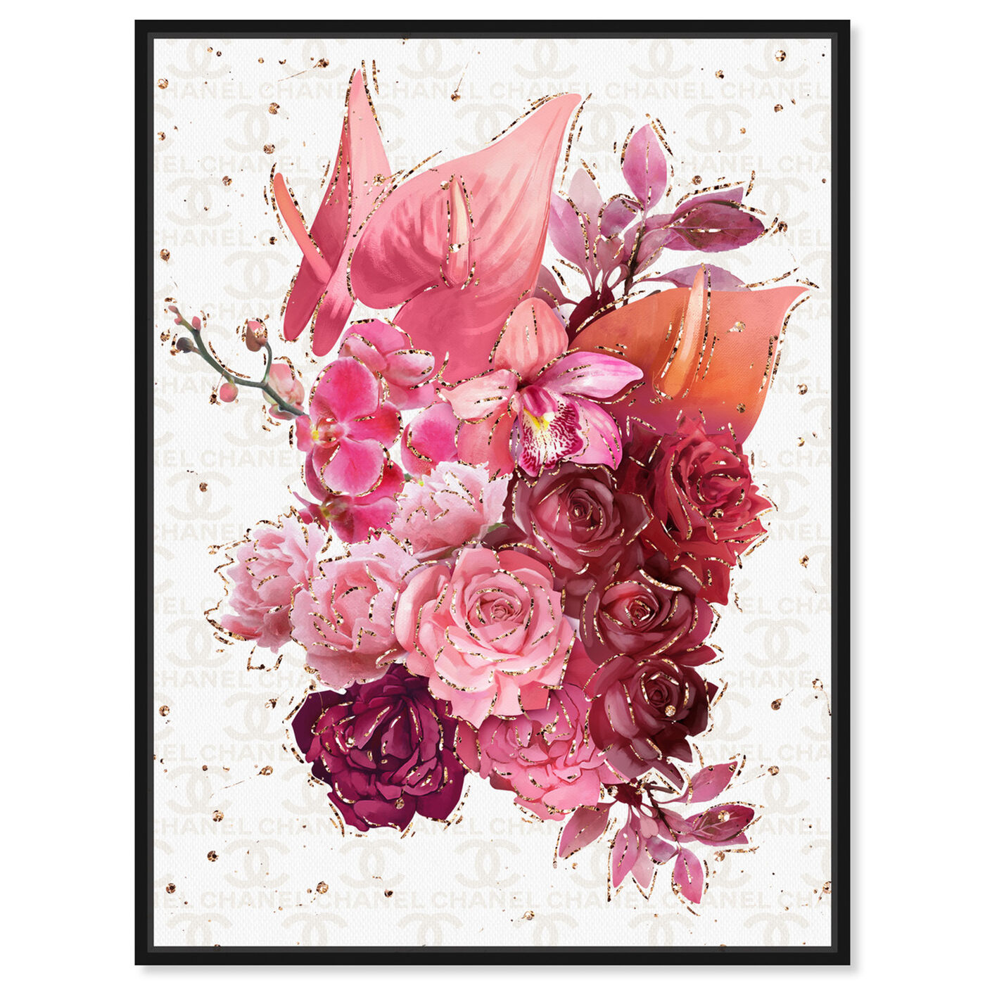 Coco Pink Flowers  Floral Wall Art by The Oliver Gal