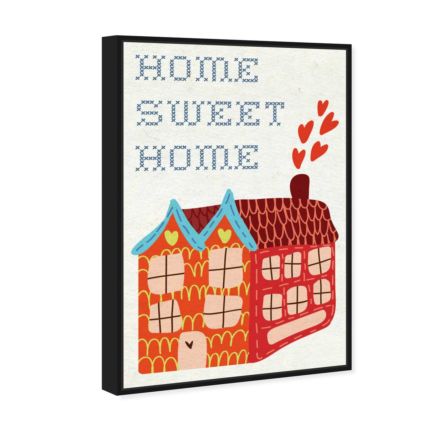 Angled view of Kids Home Sweet Home featuring typography and quotes and family quotes and sayings art.