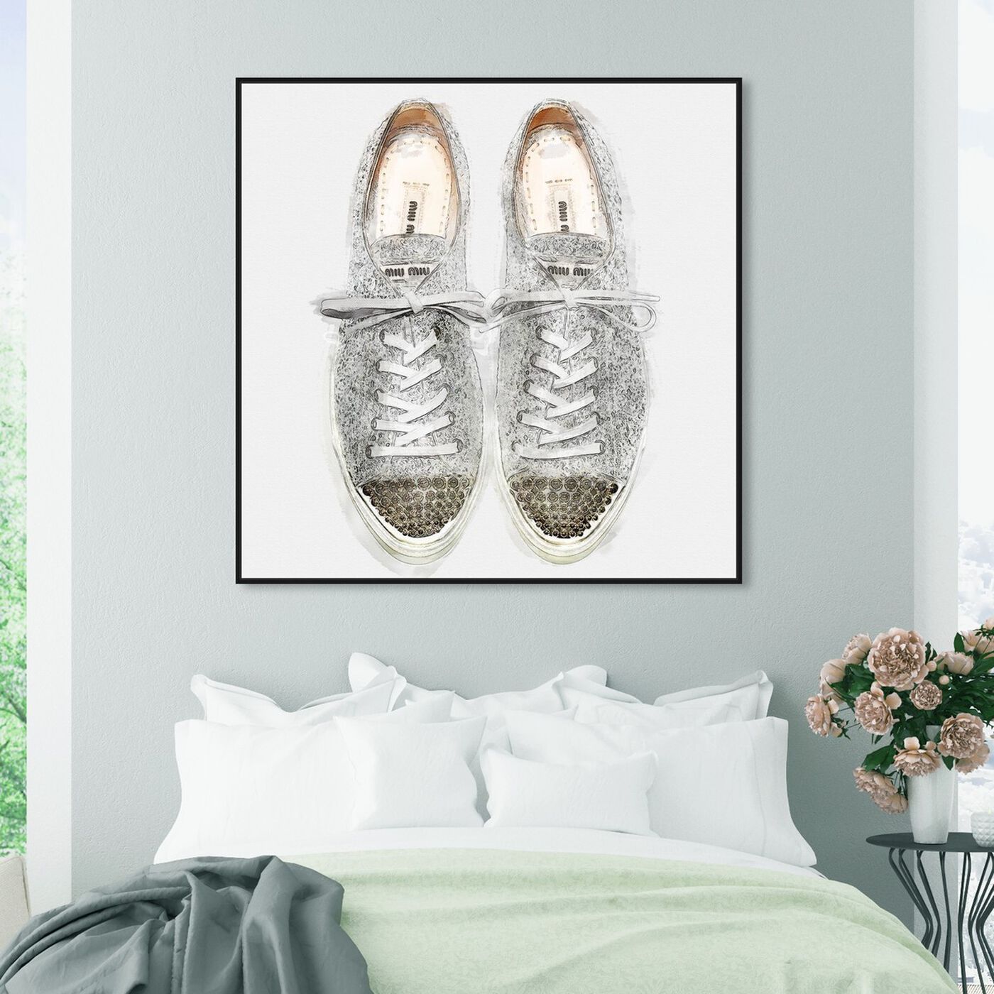 Hanging view of Sparkle Sneakers featuring fashion and glam and shoes art.