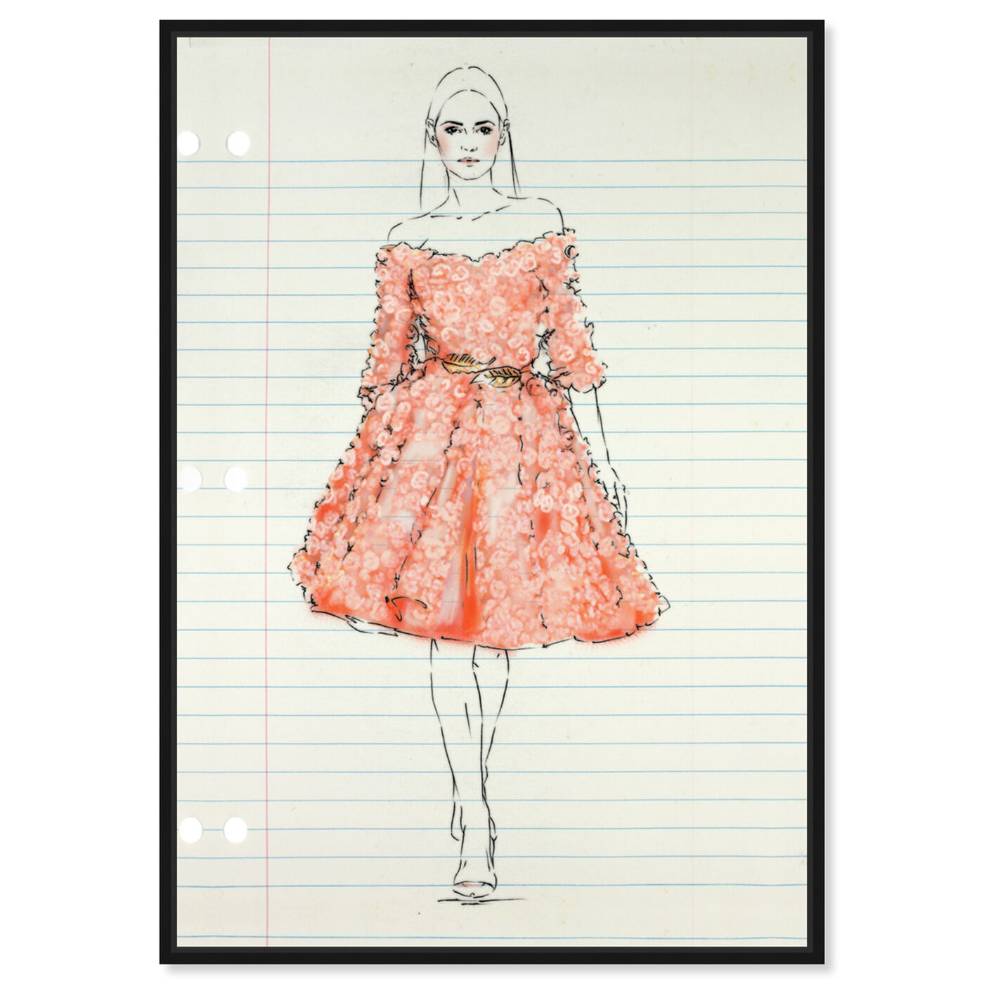 Front view of Fashion Illustration 2 featuring fashion and glam and dress art.