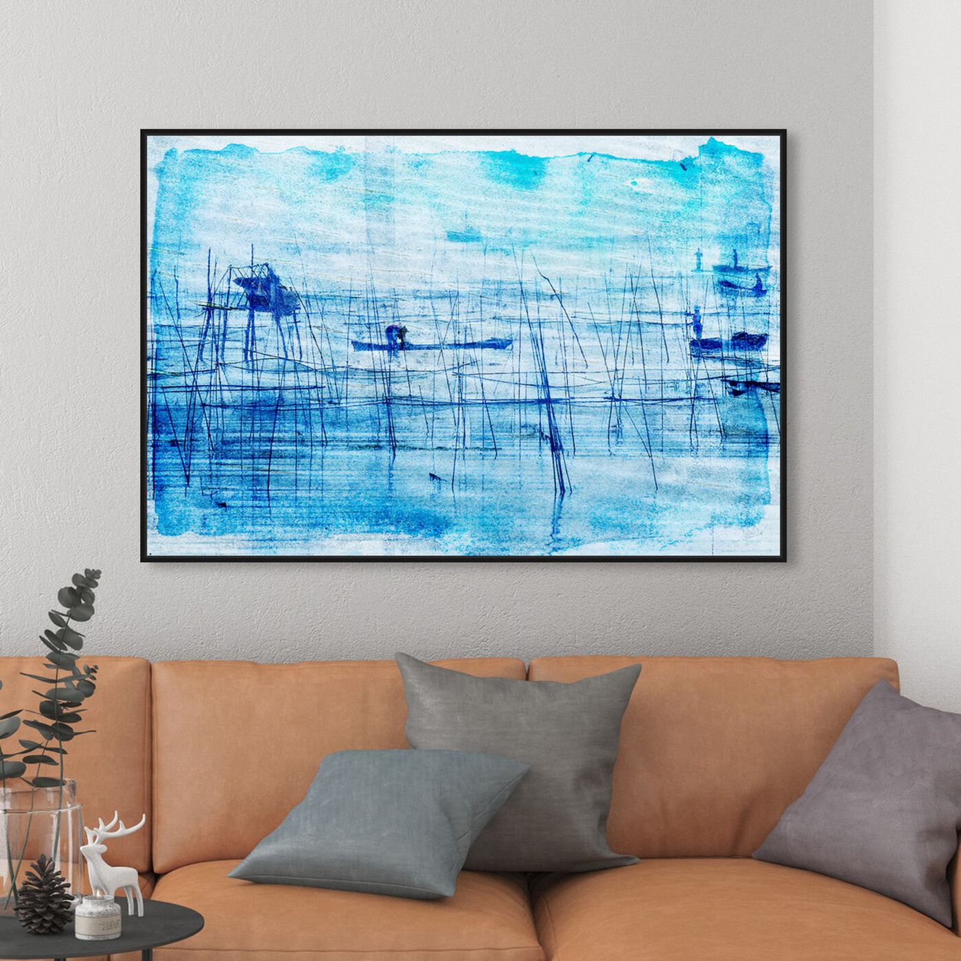 Hanging view of Rao River featuring abstract and paint art.
