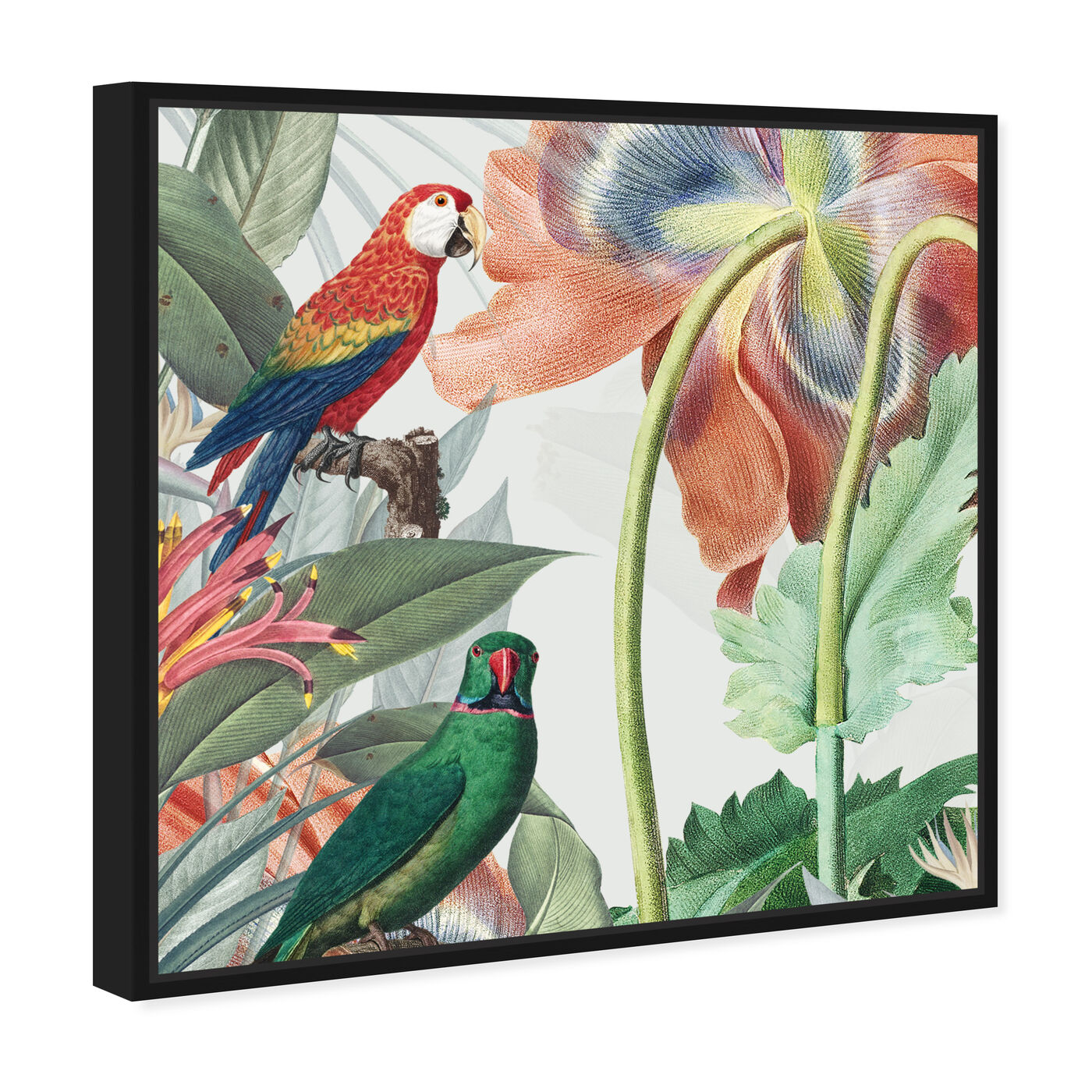 Angled view of Natura 2 featuring animals and birds art.