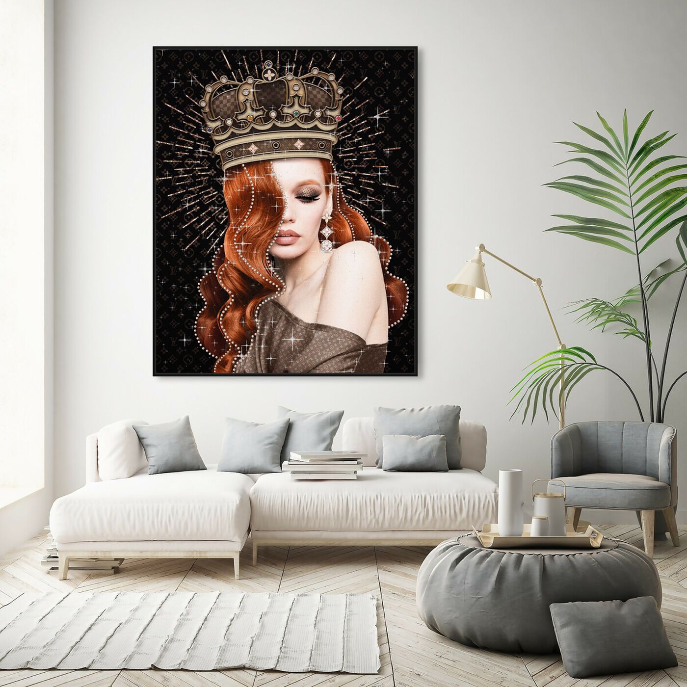 Hanging view of Merida Queen featuring fashion and glam and portraits art.