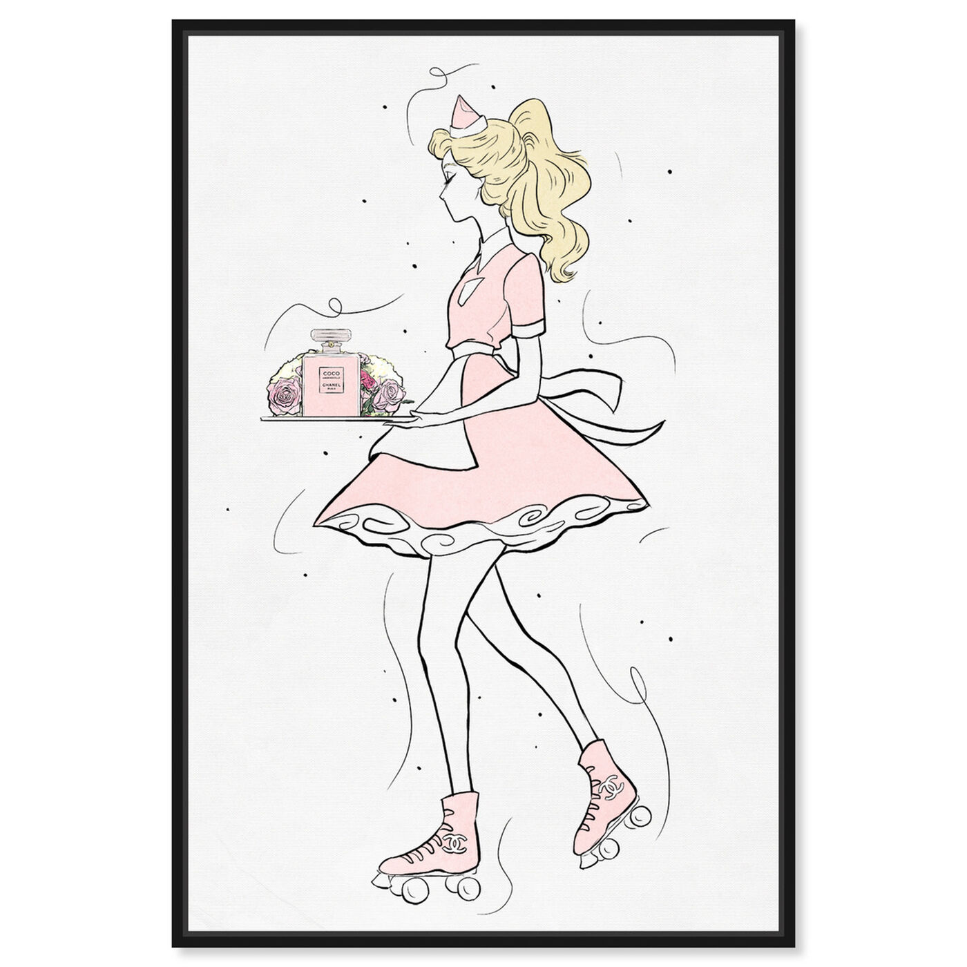 Front view of Fashion Diner Girl II featuring fashion and glam and dress art.