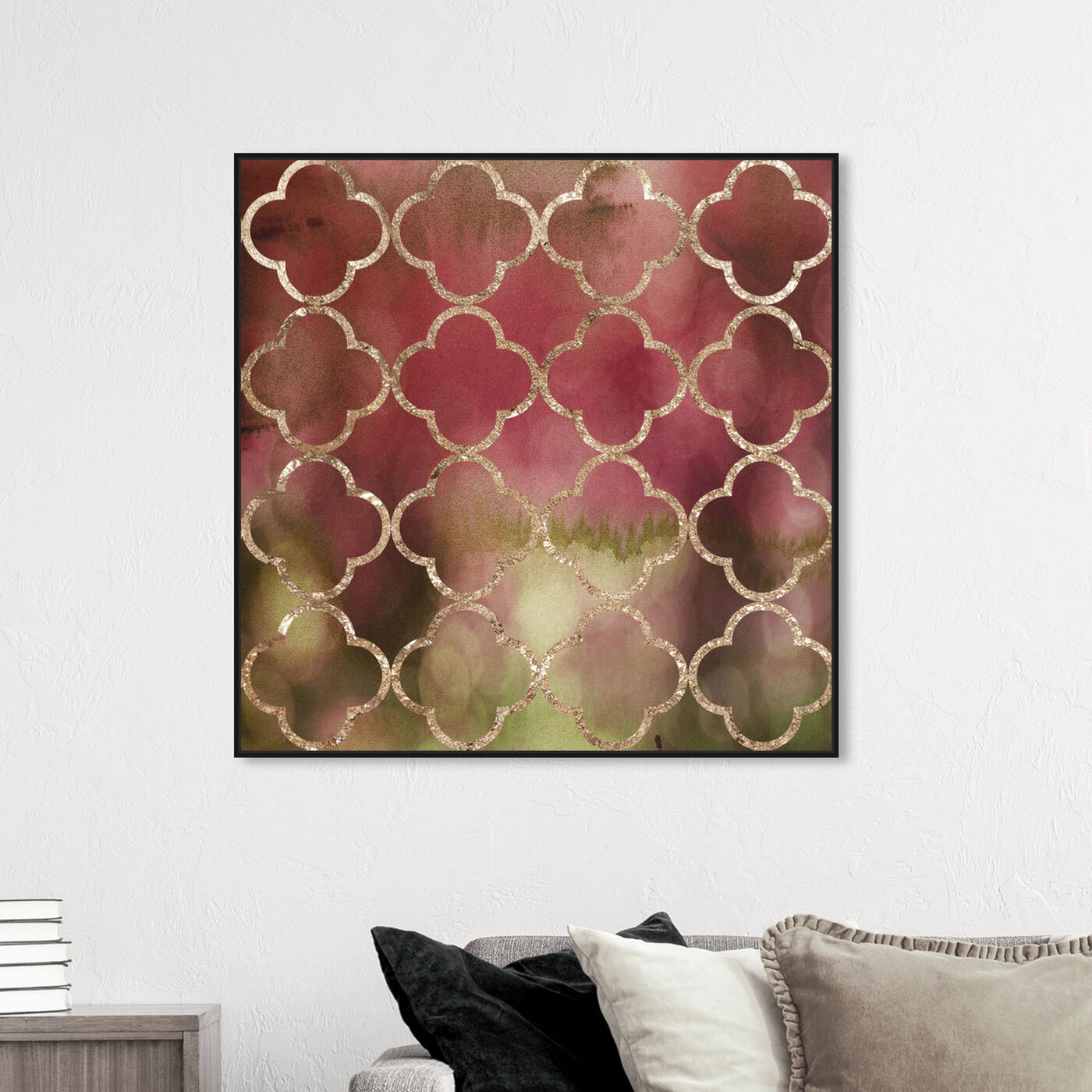 Hanging view of Vineyard Land featuring abstract and patterns art.