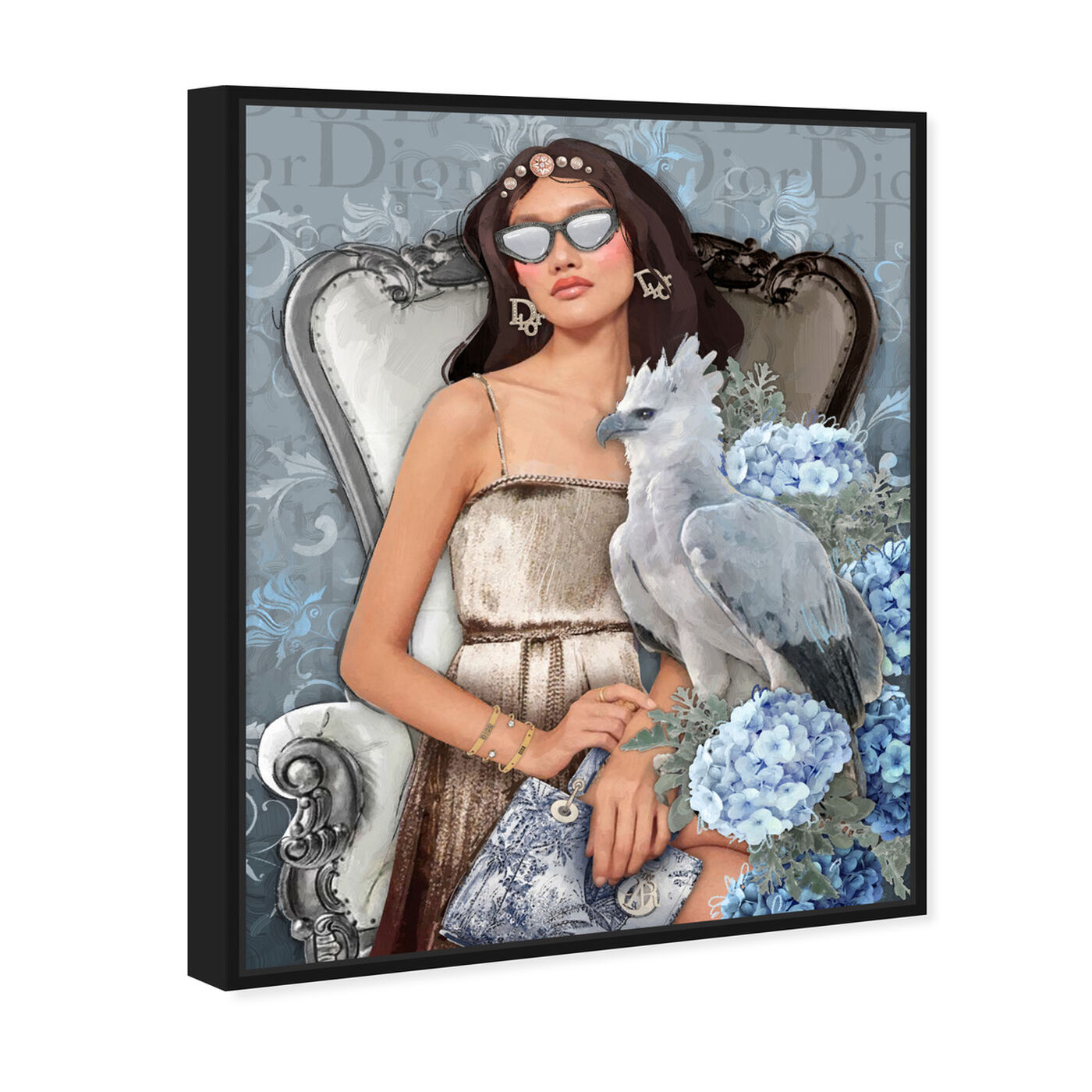 Angled view of Bird Portrait featuring fashion and glam and portraits art.