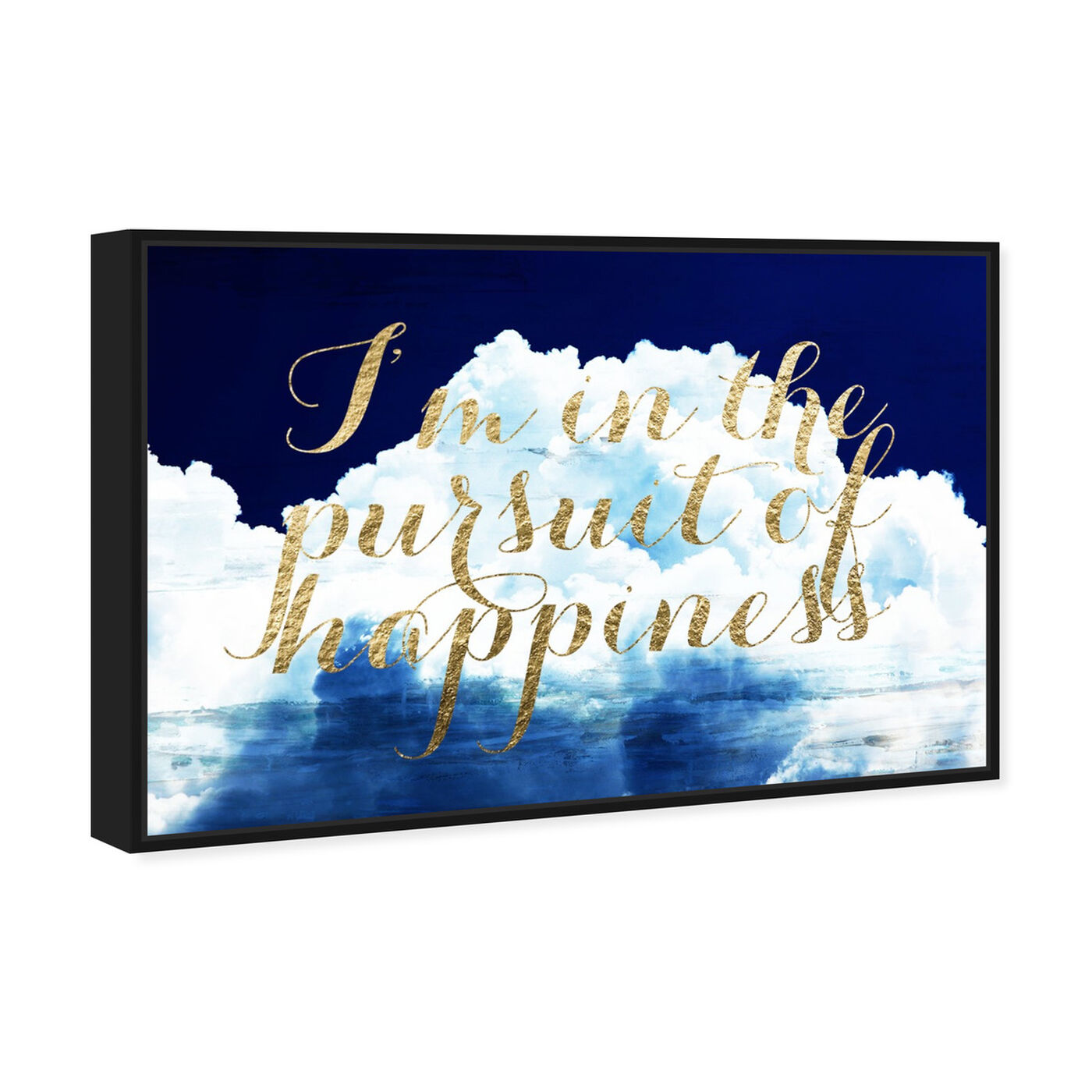 Angled view of Happiness Overall featuring typography and quotes and inspirational quotes and sayings art.